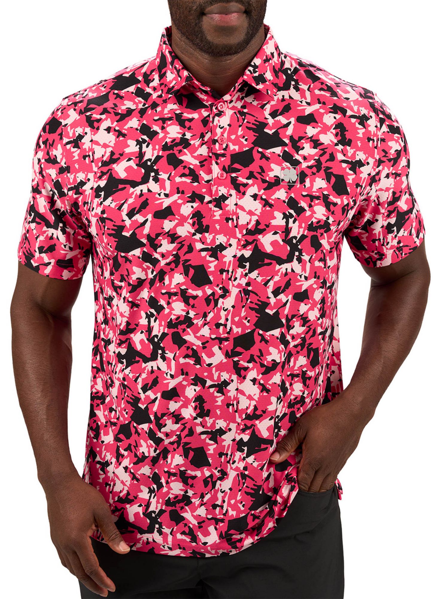 Black Clover Men's Camo Mix Golf Polo