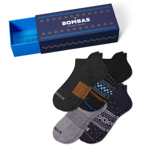 Bombas Holiday Gift Box Ankle Socks - 4 Pack