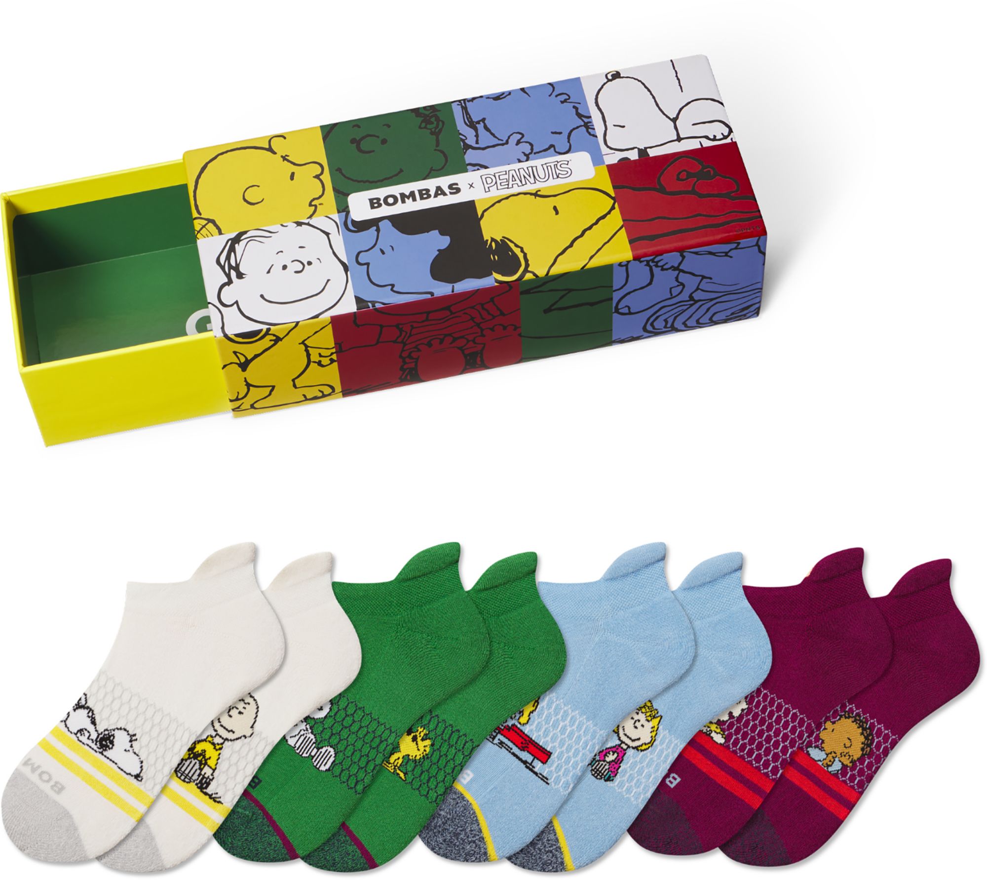 Bombas x Peanuts Youth Ankle Socks - 4 Pack