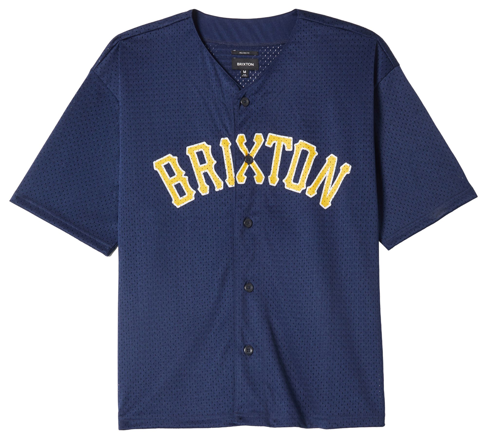 BRIXTON Men's The Brixton Mesh Short Sleeve Baseball Jersey