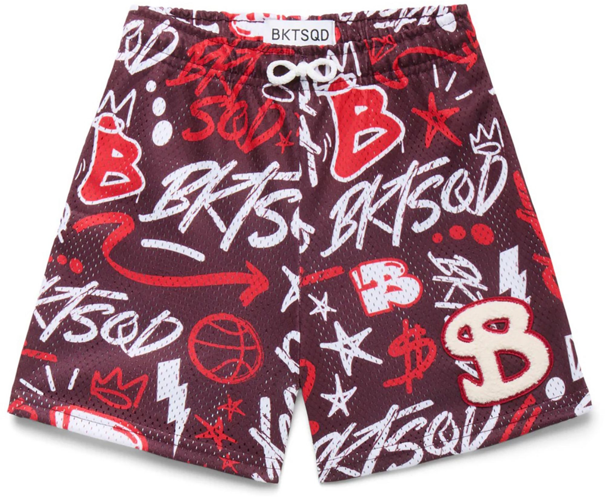 Bucketsquad Youth Red Graffiti Shorts