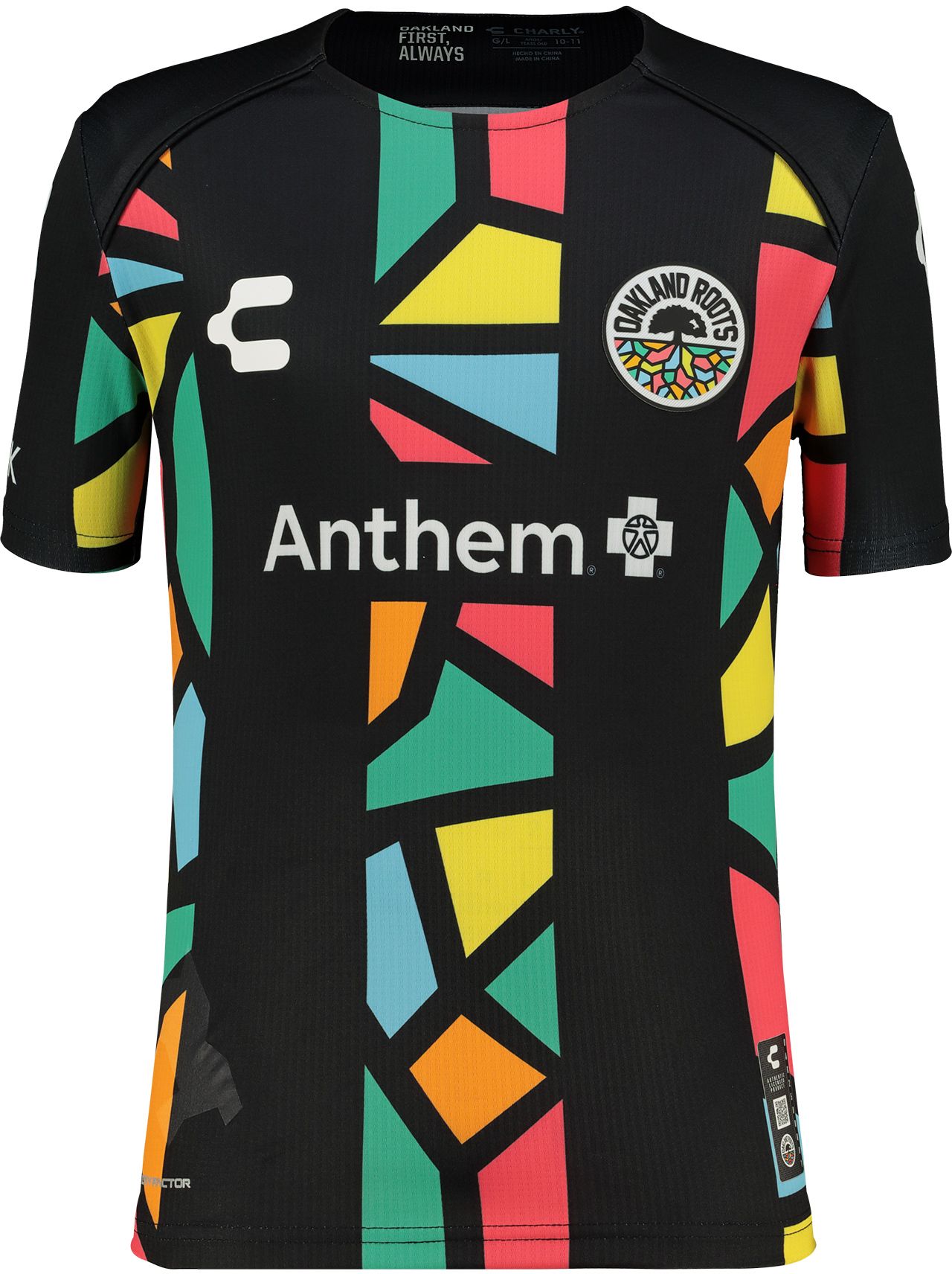 Charly Youth Oakland Roots SC 2025-26 Black Home Authentic Jersey