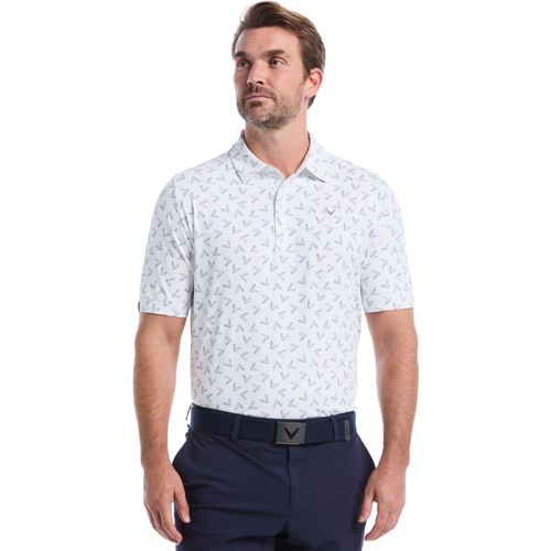 Callaway Men's Pro Spin Fine Line Stripe Short Sleeve Golf Polo