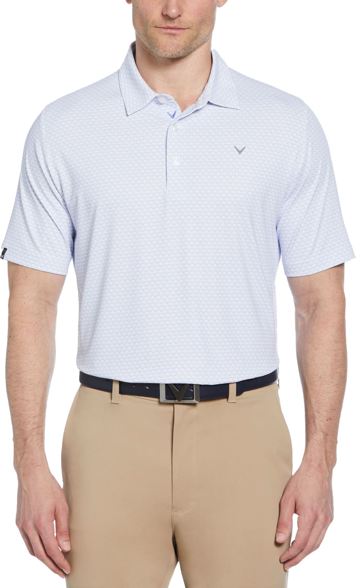 Callaway Men's All-Over Gradient Chevron Print Short Sleeve Golf Polo