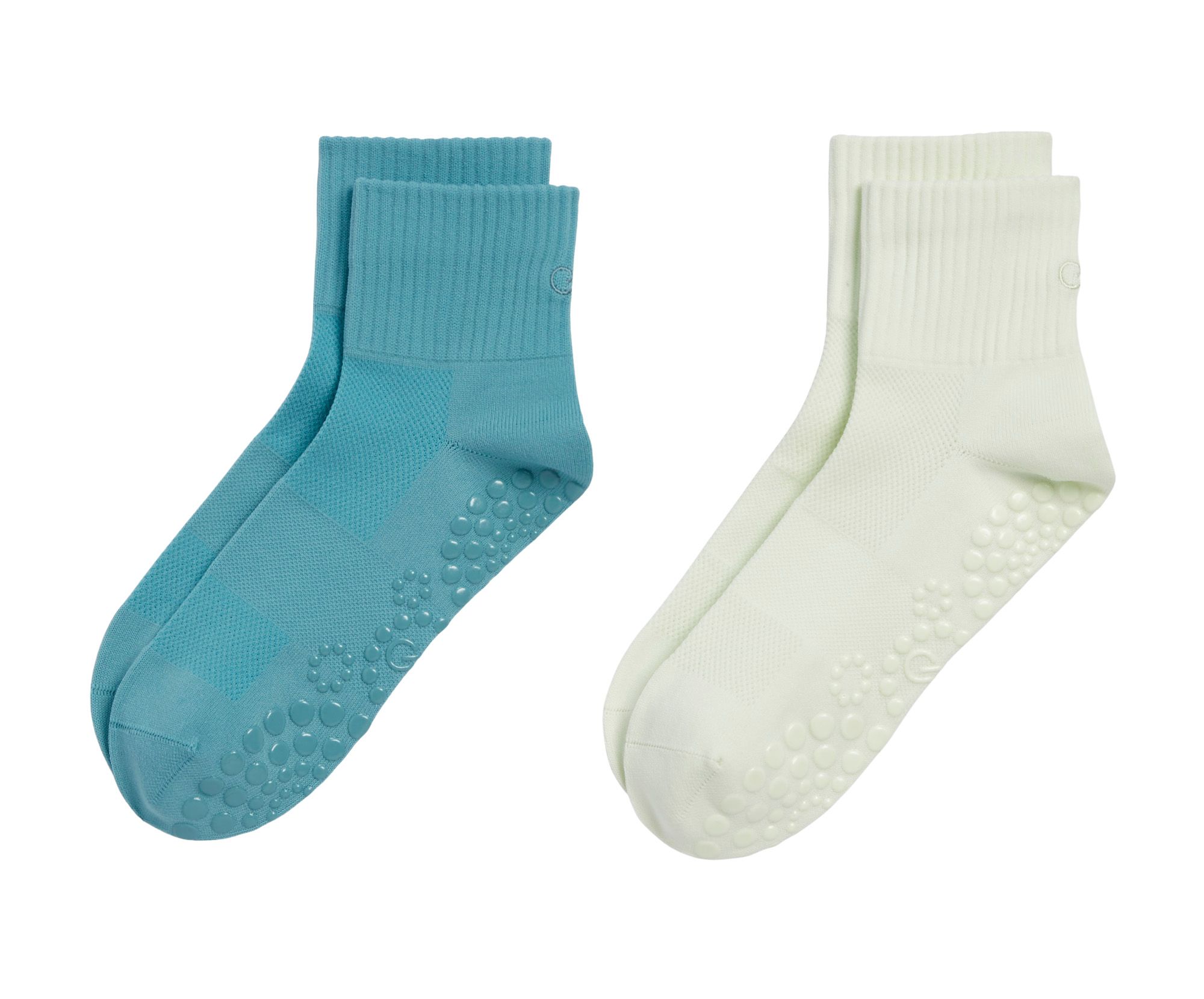CALIA Women's 2-Pack Gripper Quarter Crew Socks