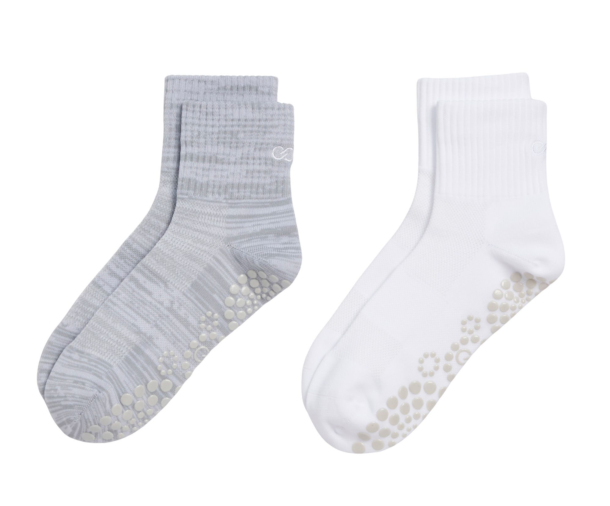 CALIA Women's 2-Pack Gripper Quarter Crew Socks