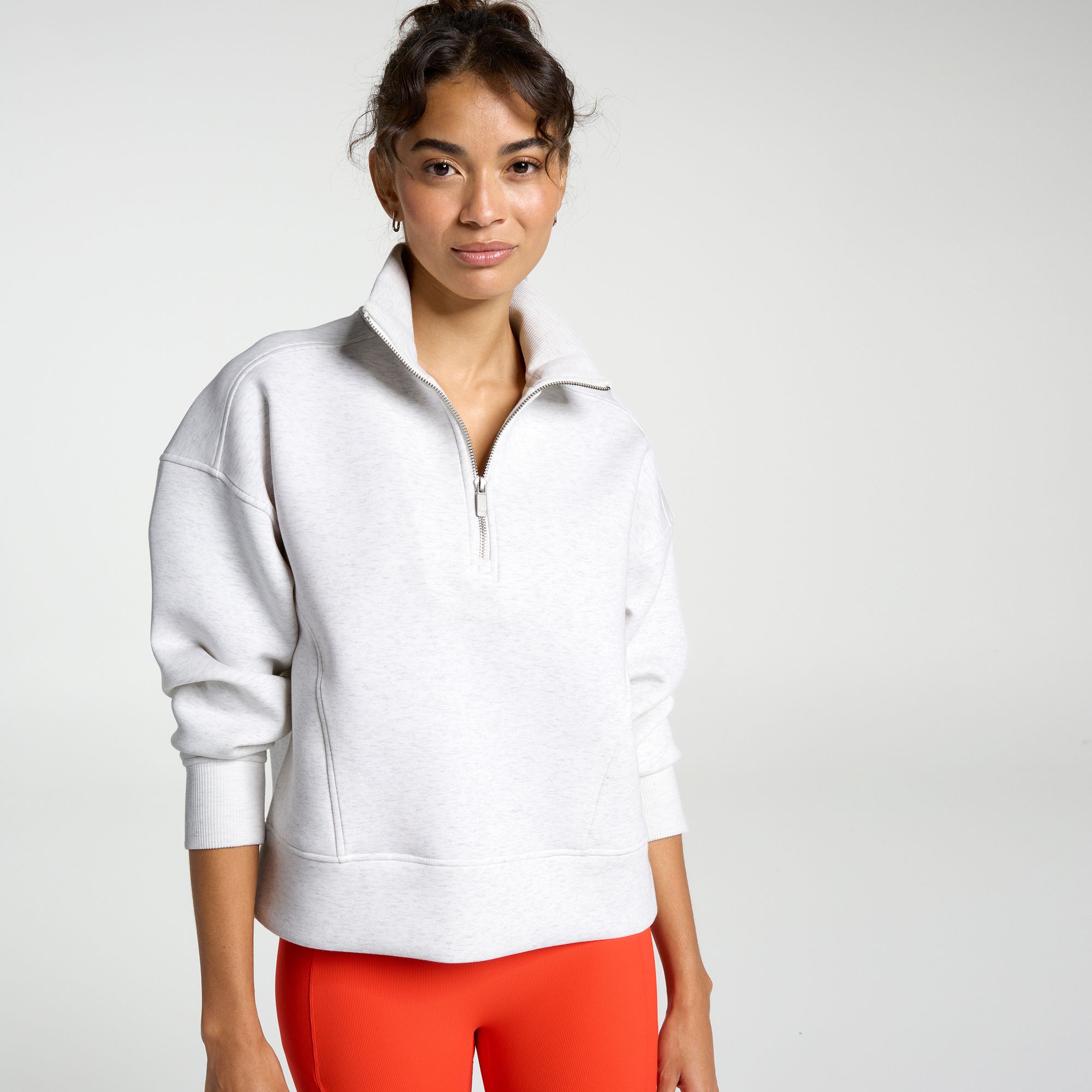 CALIA Women's Soft Scuba Mock Neck 1/4 Zip