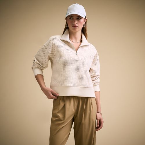 CALIA Women's Soft Scuba Mock Neck 1/4 Zip
