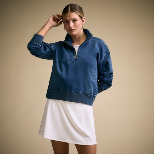 CALIA Women's Soft Scuba Mock Neck 1/4 Zip