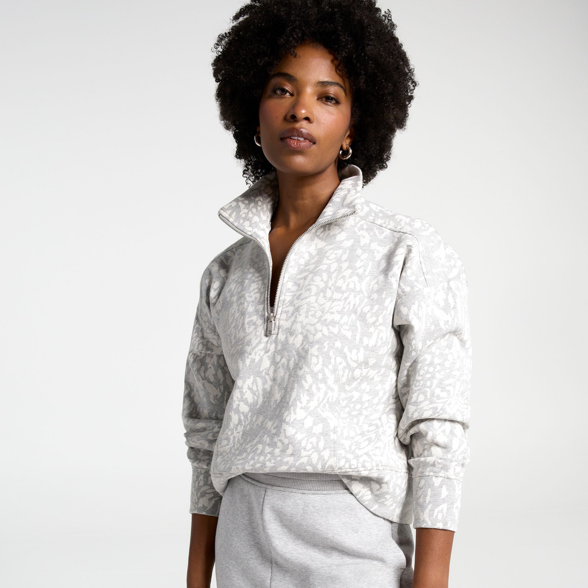 CALIA Women's Soft Scuba Mock Neck 1/4 Zip