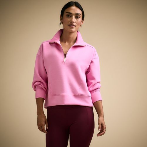 CALIA Women's Soft Scuba Mock Neck 1/4 Zip