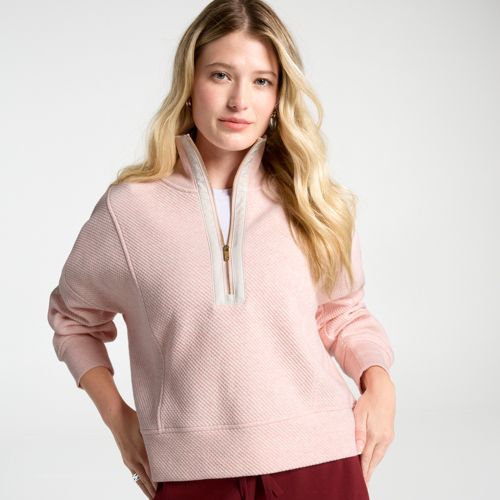 CALIA Women's Elevate Ripple 1/4 Zip Pullover