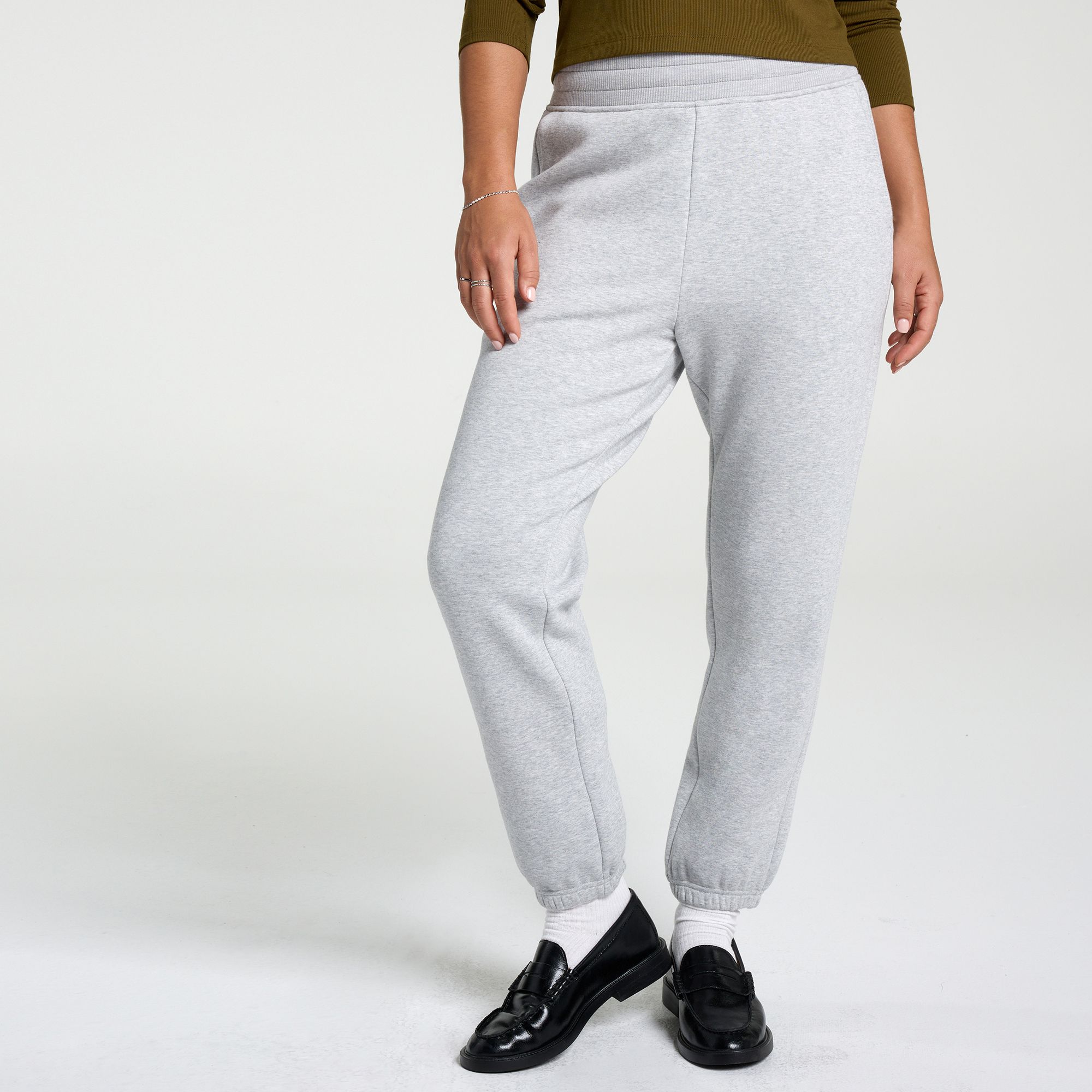 CALIA Women's Soft Scuba Brushed Fleece Cinch Jogger