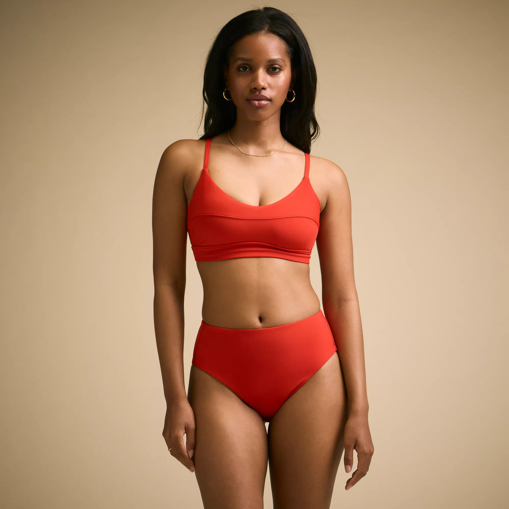 CALIA Women's Swim Seamed Bikini Top