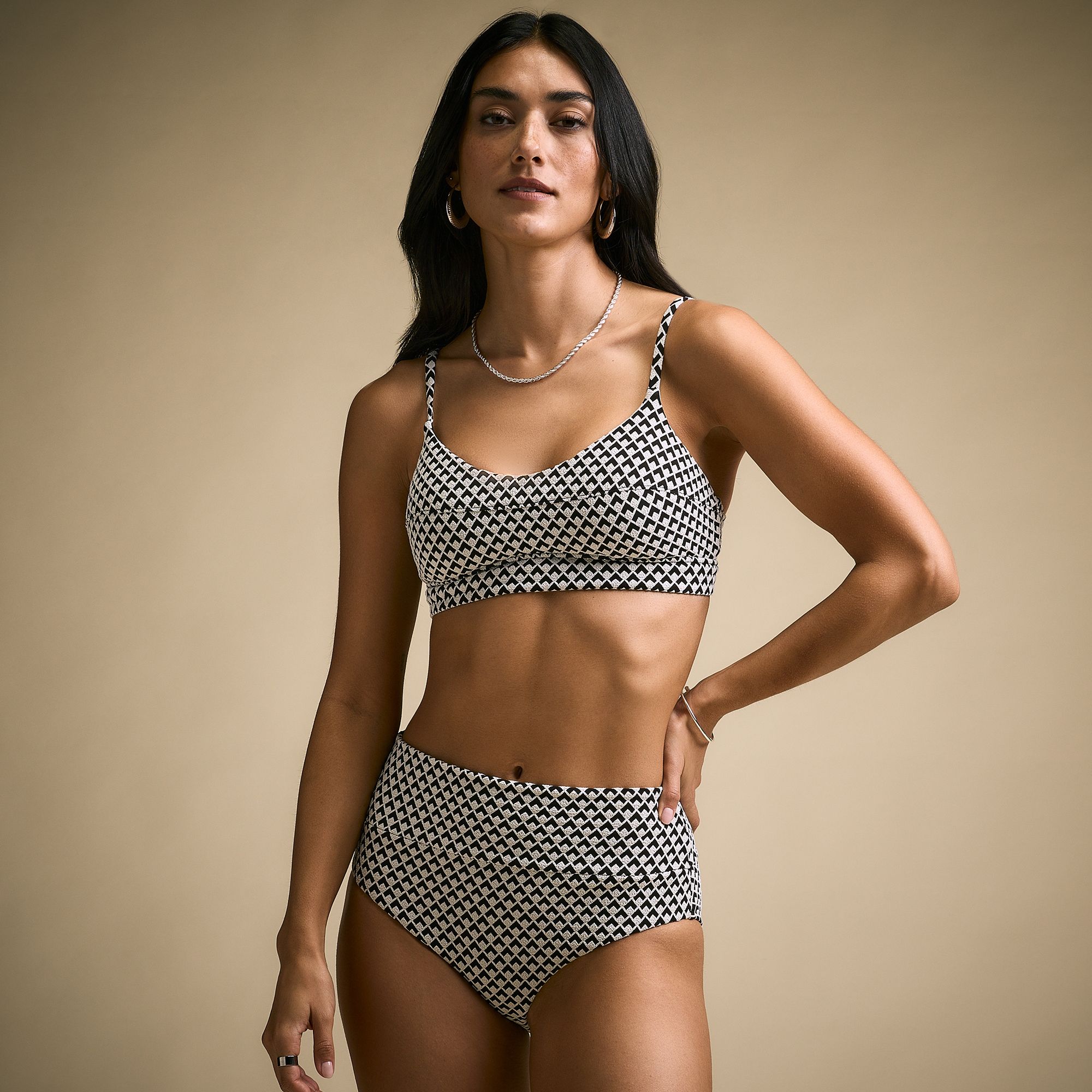 CALIA Women's Swim Seamed Bikini Top