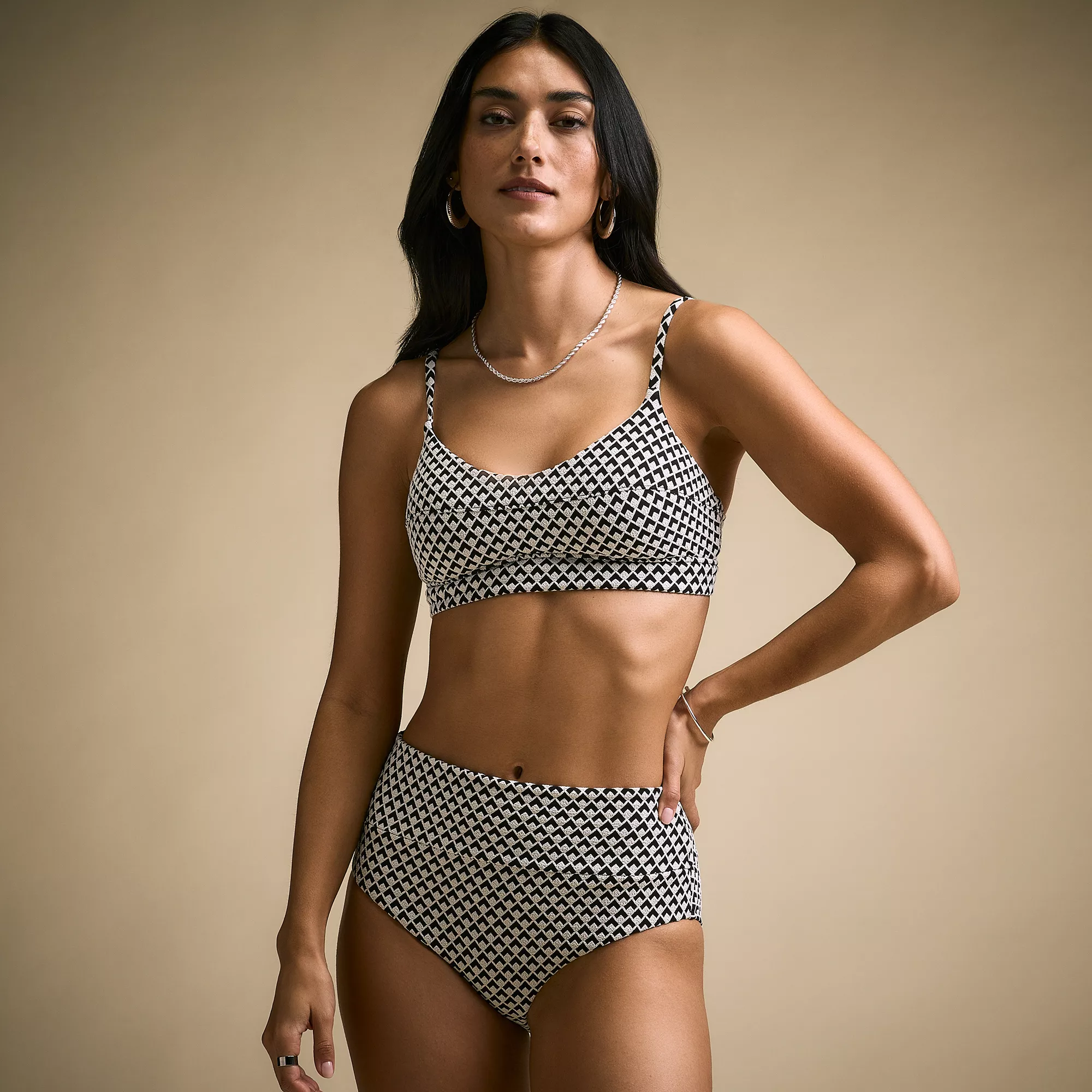 CALIA Women's Swim Seamed Bikini Top