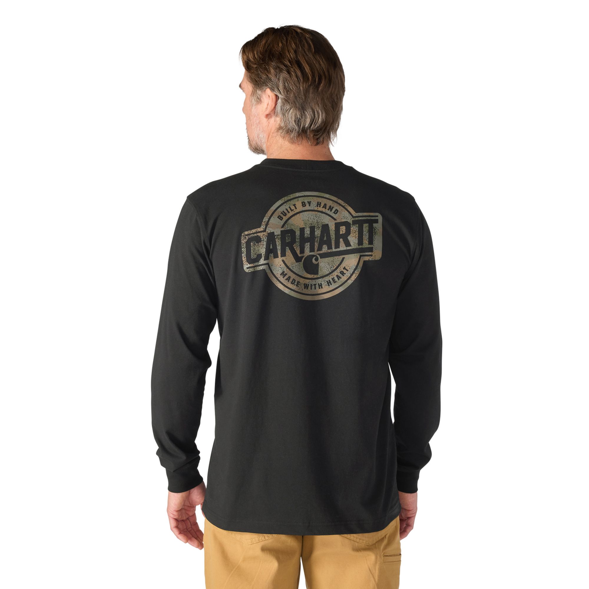 Carhartt Men's Irvine Camo Badge Long Sleeve T-Shirt