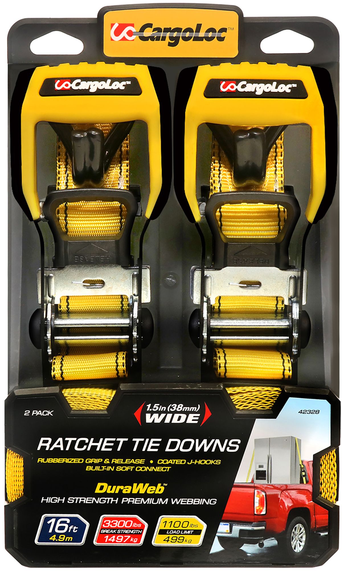 CargoLoc Over-Molded Ratchet 2 Pack