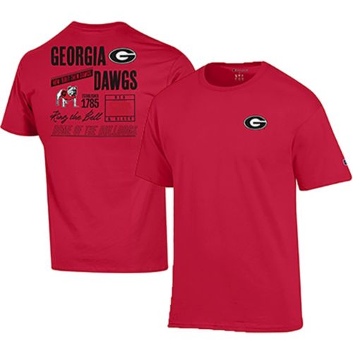 Georgia Bulldogs Team Color T-Shirt - Women's Unisex Fit Red Short Sleeve Tee, X-Large