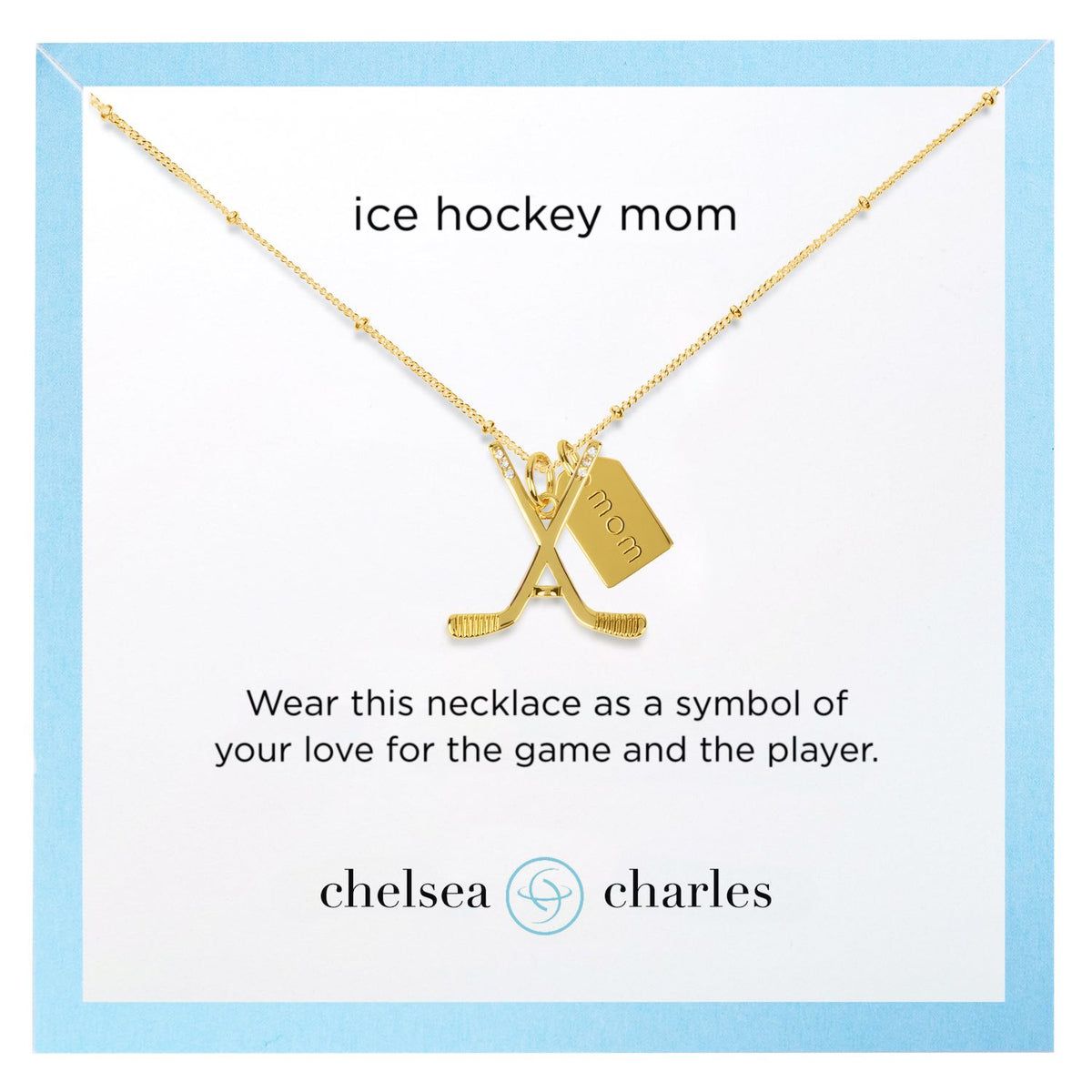 Chelsea Charles Gold Hockey Mom Double Charm Necklace
