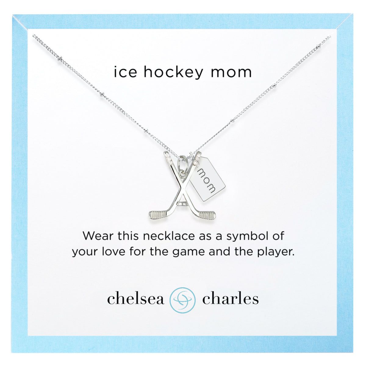 Chelsea Charles Silver Hockey Mom Double Charm Necklace