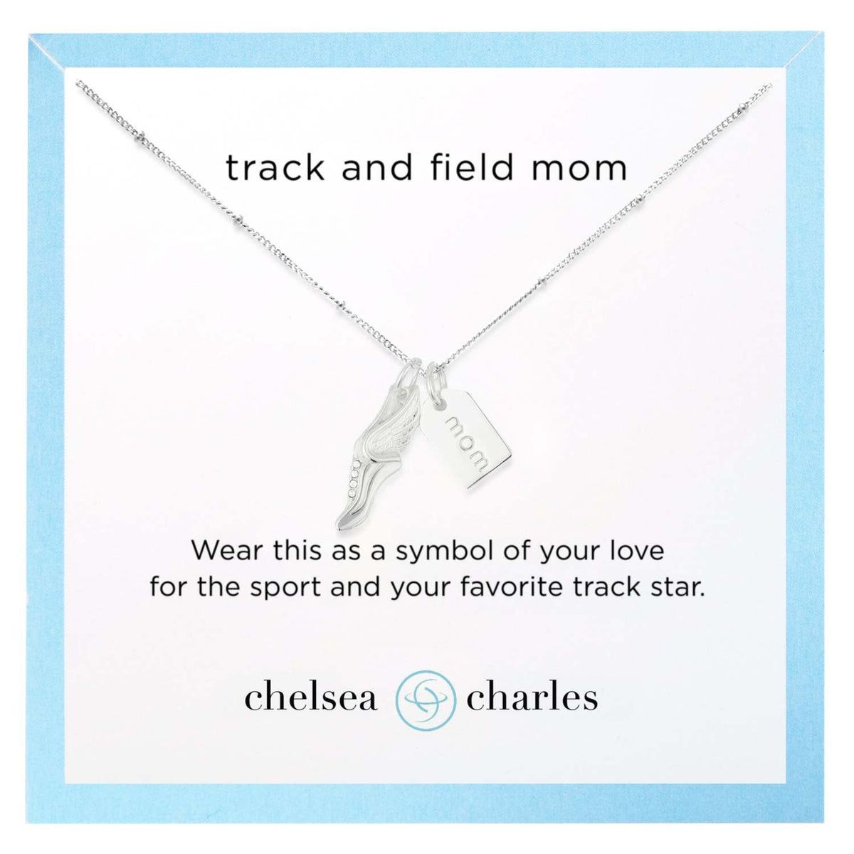 Chelsea Charles Gold Track and Field Mom Double Charm Necklace
