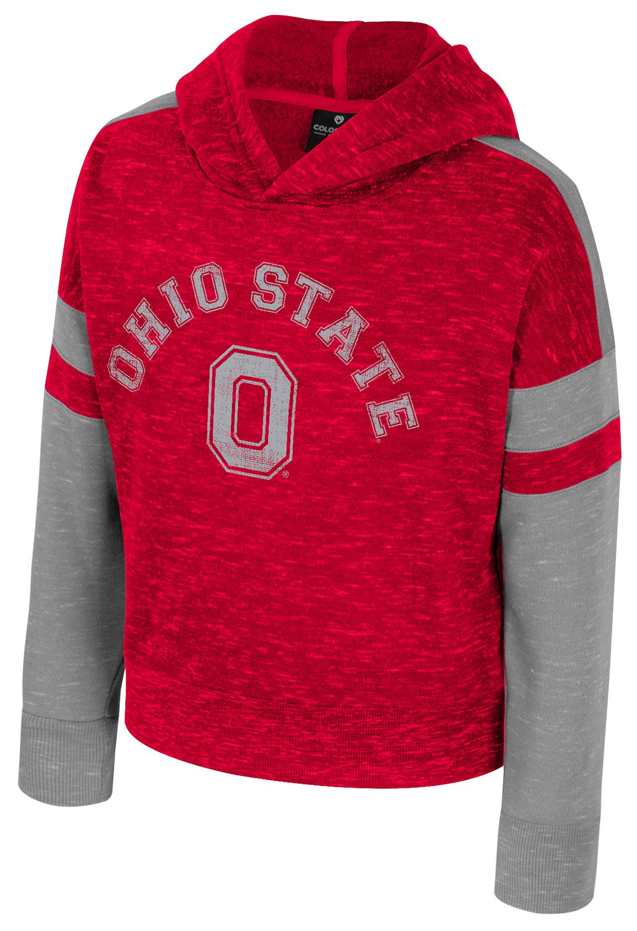 Colosseum Girls' Ohio State Buckeyes Red Candy Kingdom Pullover Hoodie