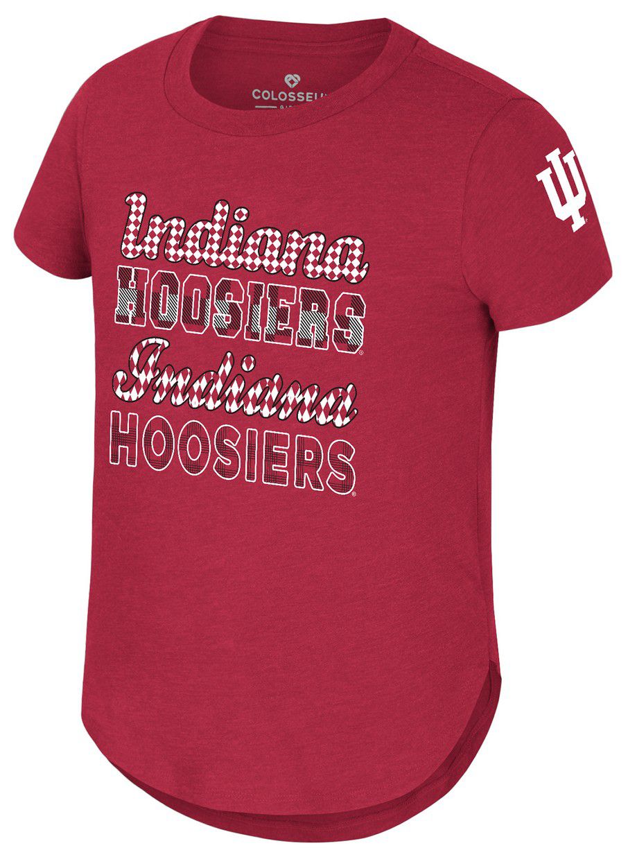 Colosseum Girls' Indiana Hoosiers Cardinal Flame Princess Short Sleeve T-Shirt