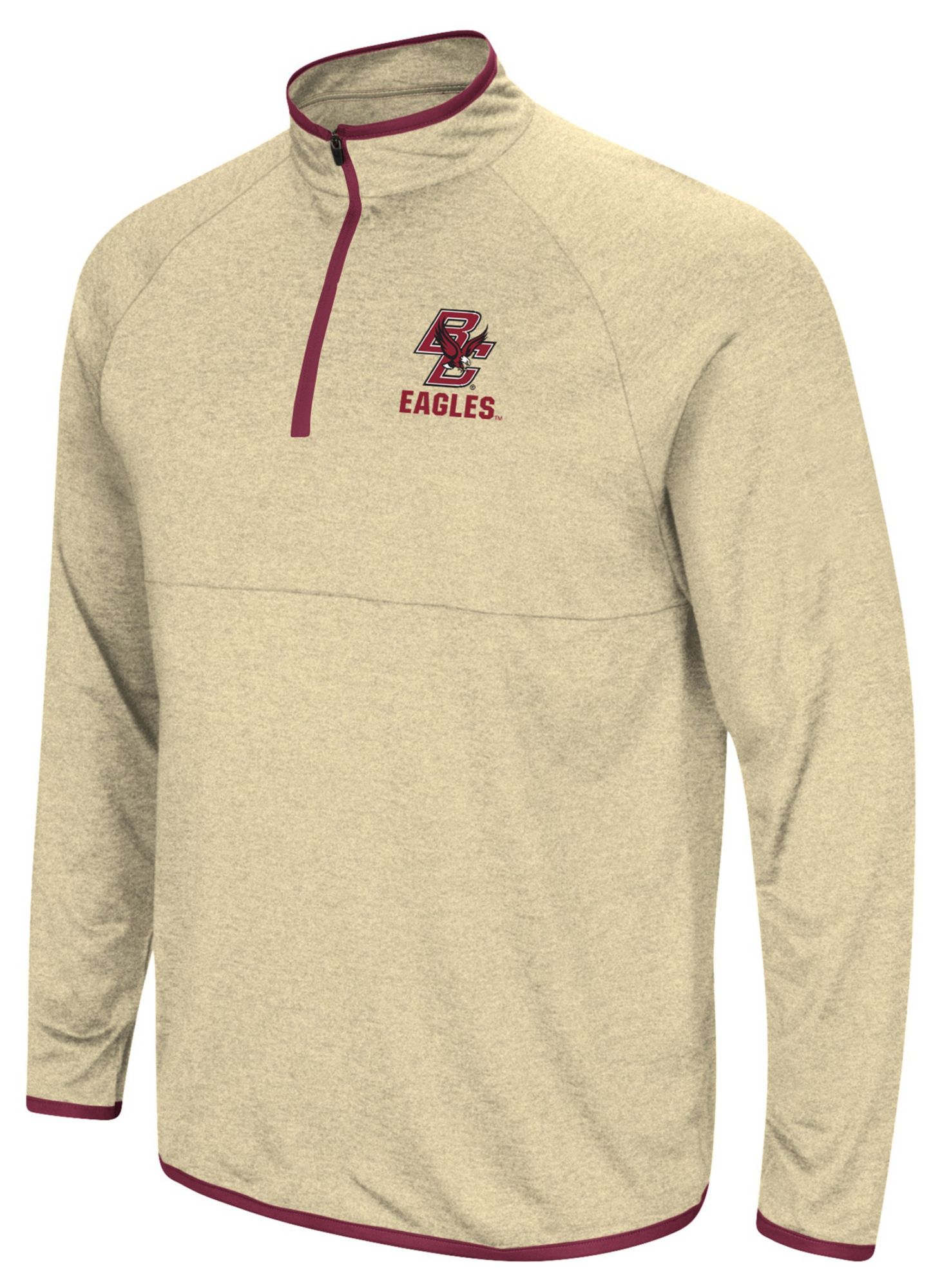 Colosseum Men's Boston College Eagles Garnet Promo Rival 2025 Quarter-Zip Jacket
