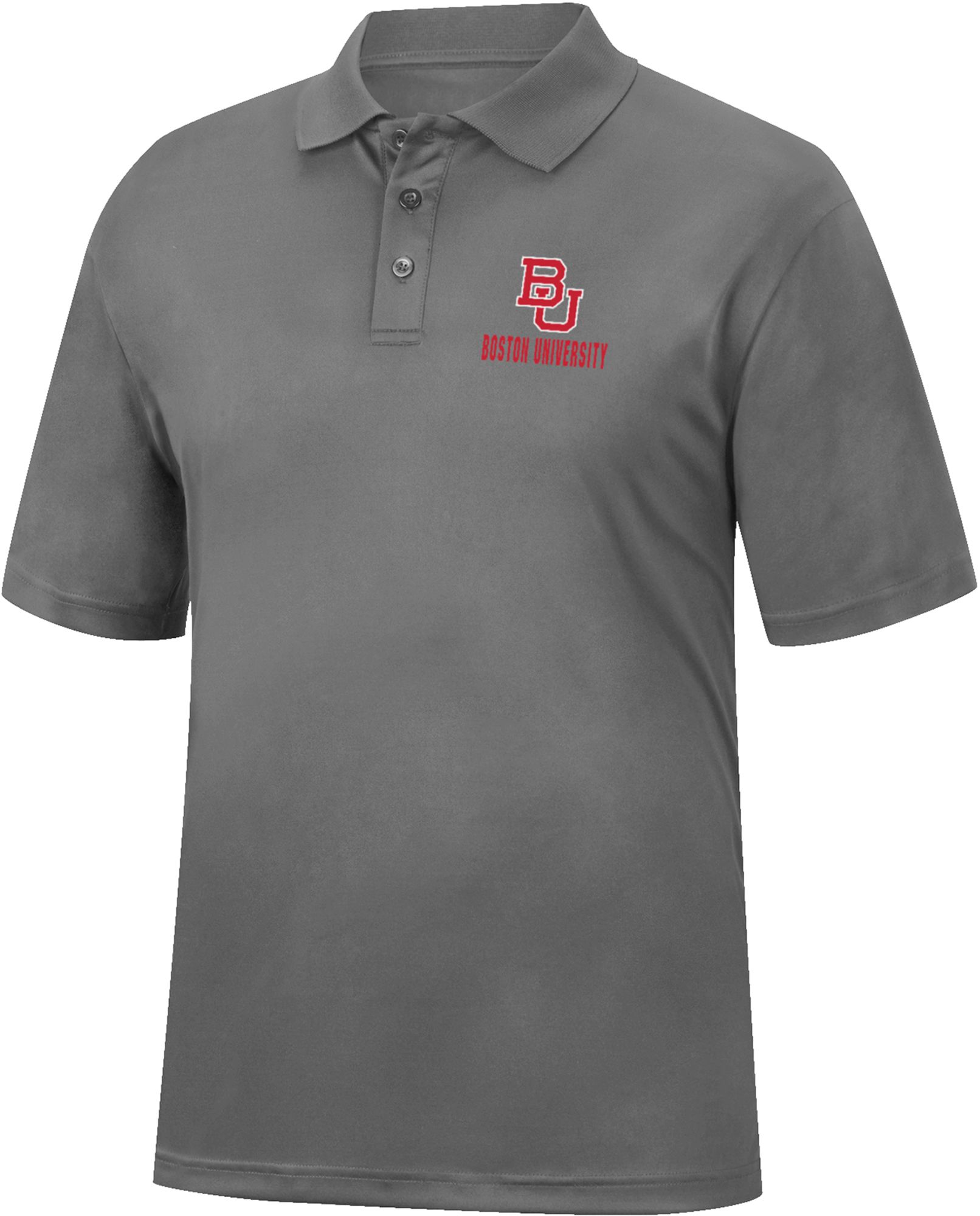Colosseum Men's Boston Terriers Charcoal Promo Polo