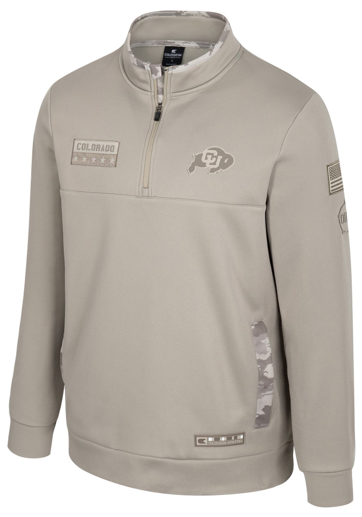 Colosseum Men's Colorado Buffaloes Dune OHT 1/4 Zip Fleece Jacket