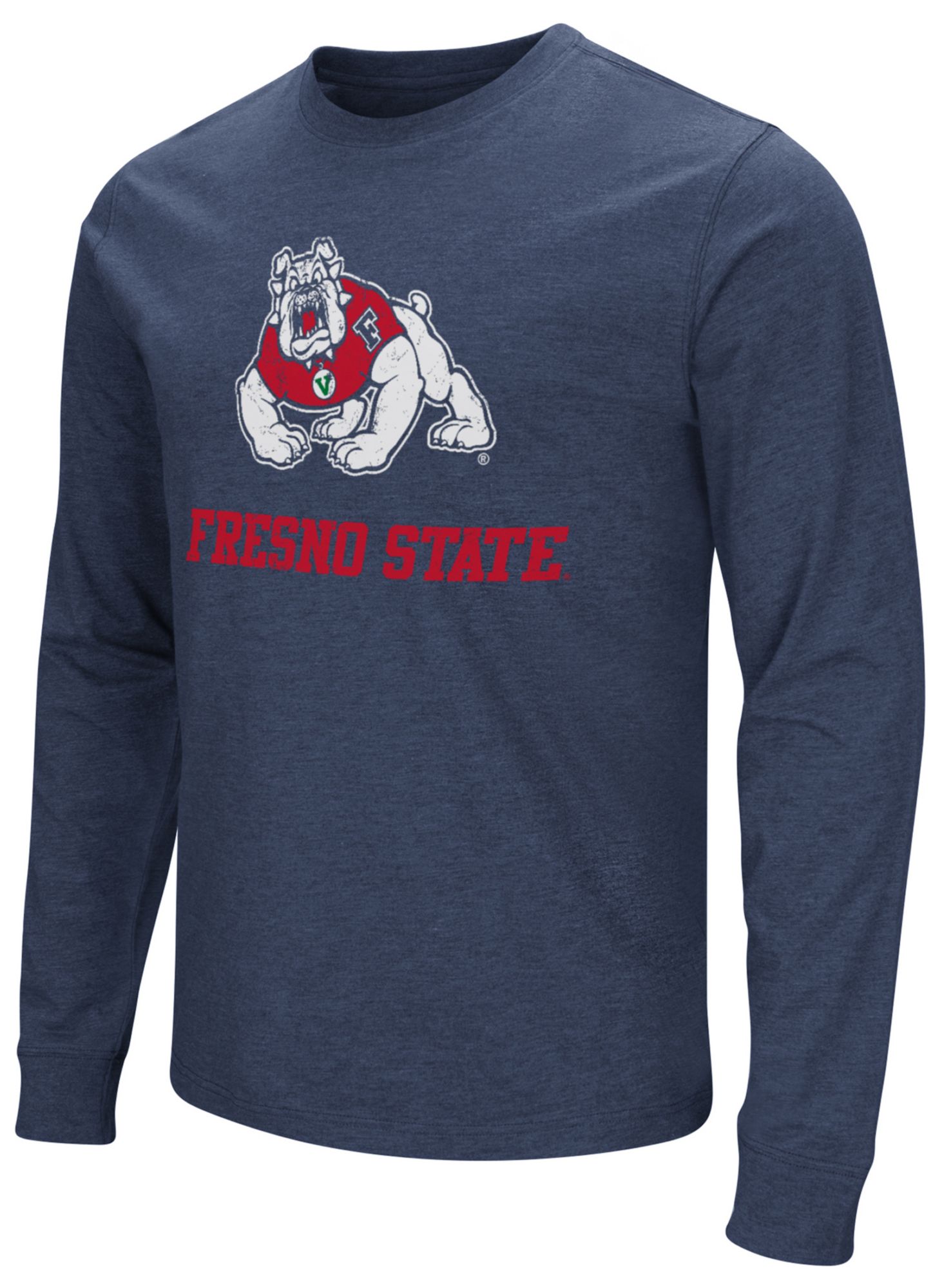 Colosseum Men's Fresno State Bulldogs Navy Playbook Long Sleeve T-Shirt