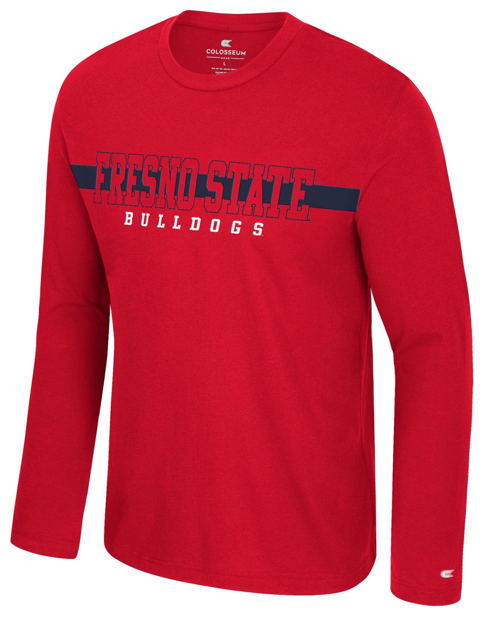 Colosseum Men's Fresno State Bulldogs Red Bar Long Sleeve T-Shirt