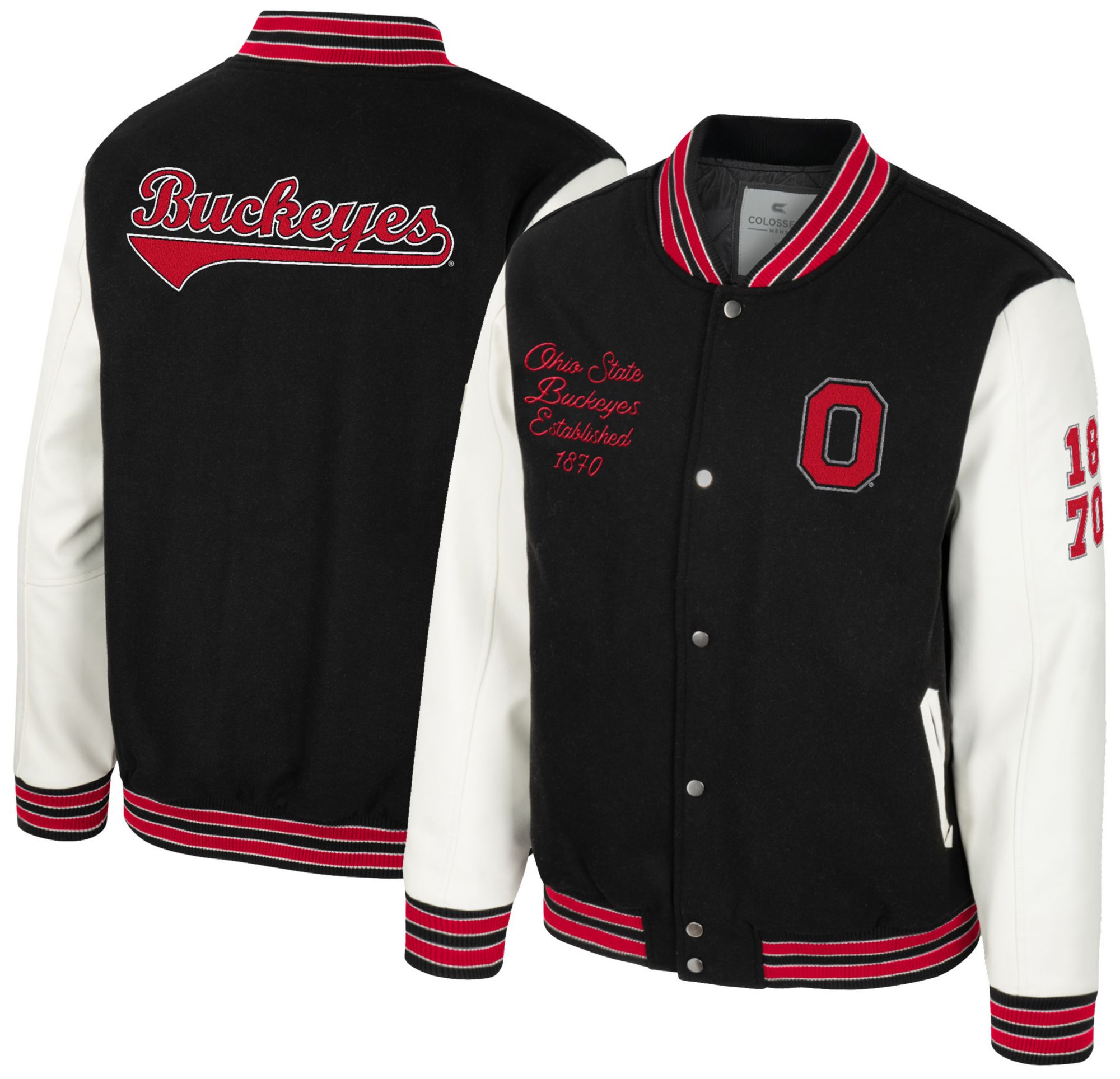 Colosseum Men's Ohio State Buckeyes Black Nightman Full-Zip Jacket