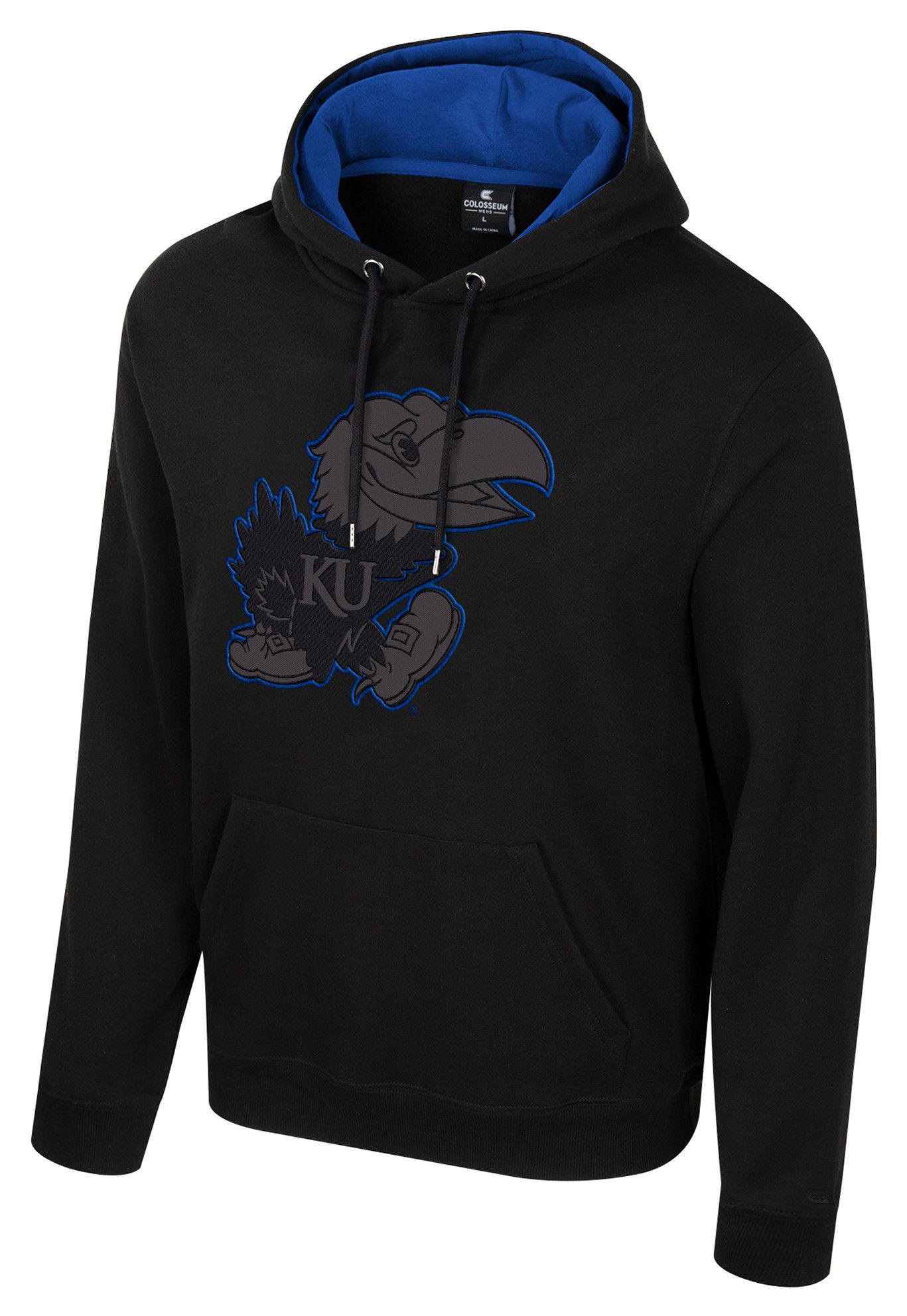 Colosseum Men's Kansas Jayhawks Black Bioelectric Hoodie