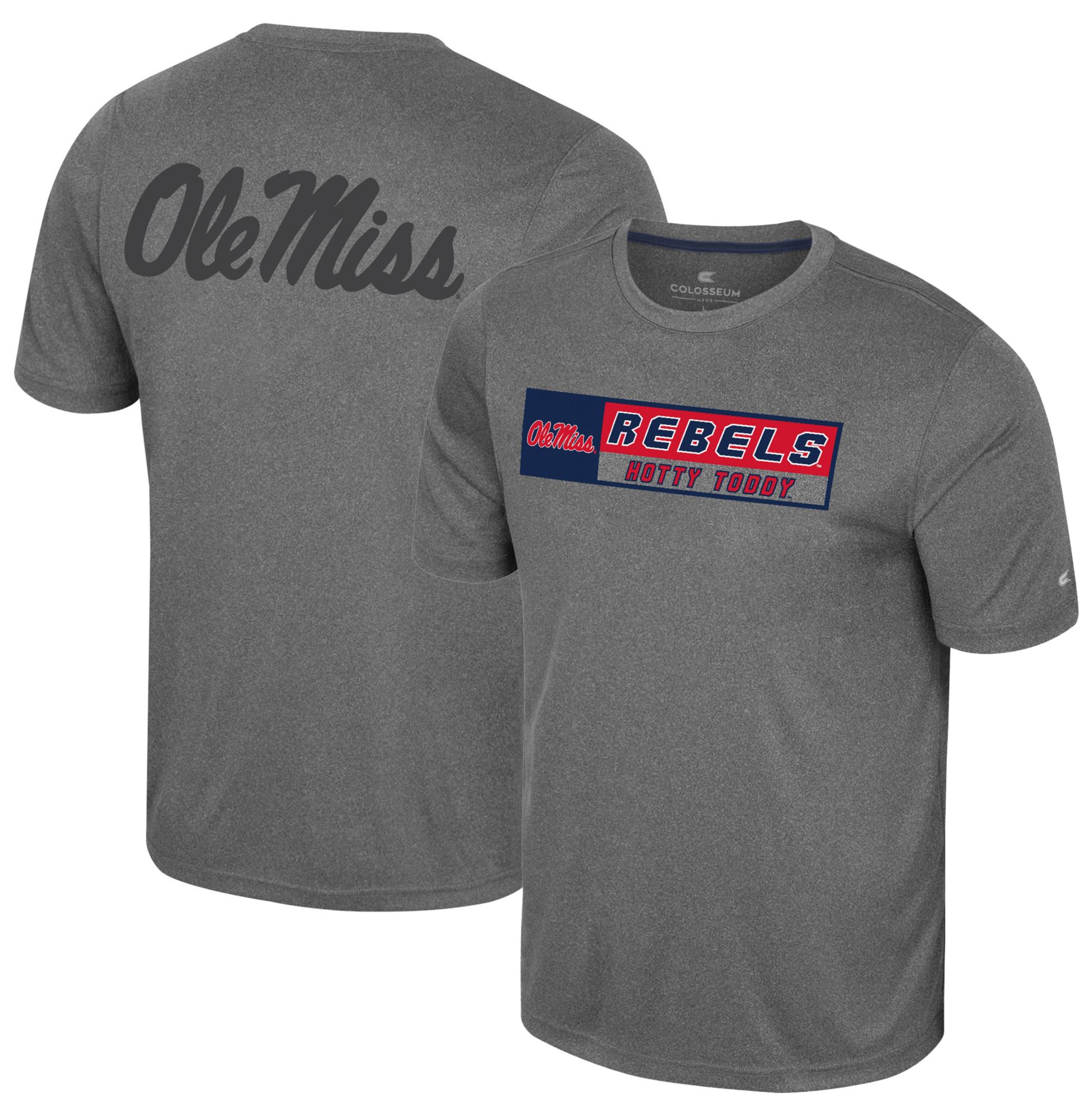 Colosseum Men's Ole Miss Rebels Heather Charcoal Twin T-Shirt