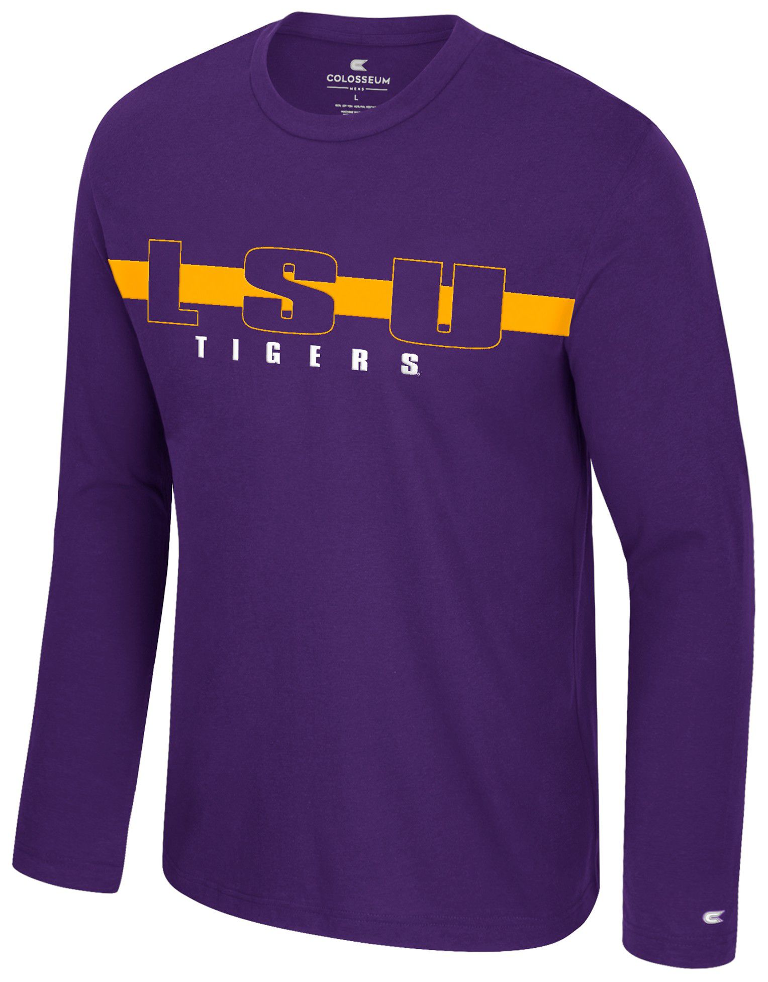 Colosseum Men's LSU Tigers Purple Bar Long Sleeve T-Shirt
