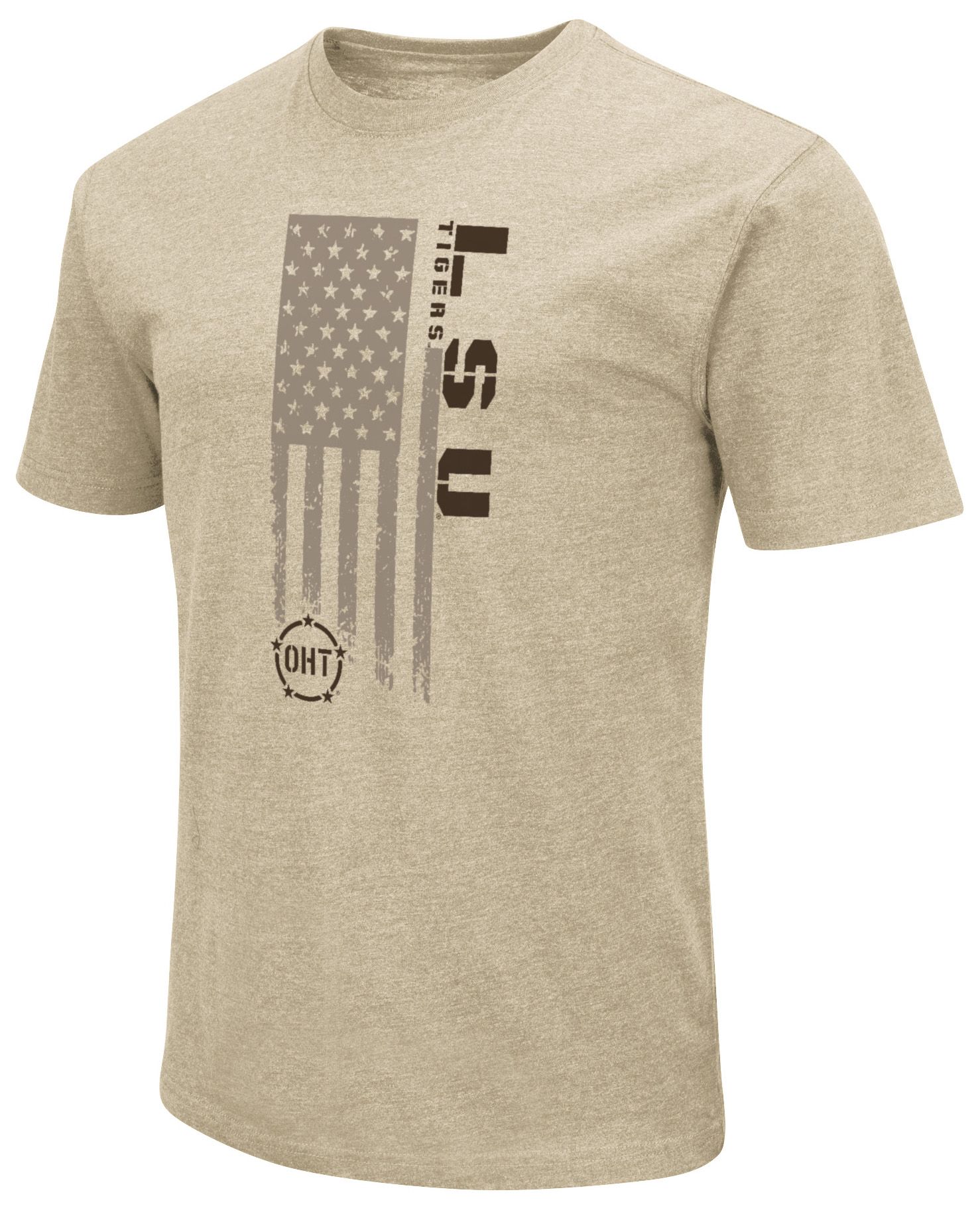 Colosseum Men's LSU Tigers Heather Oatmeal Active Duty T-Shirt