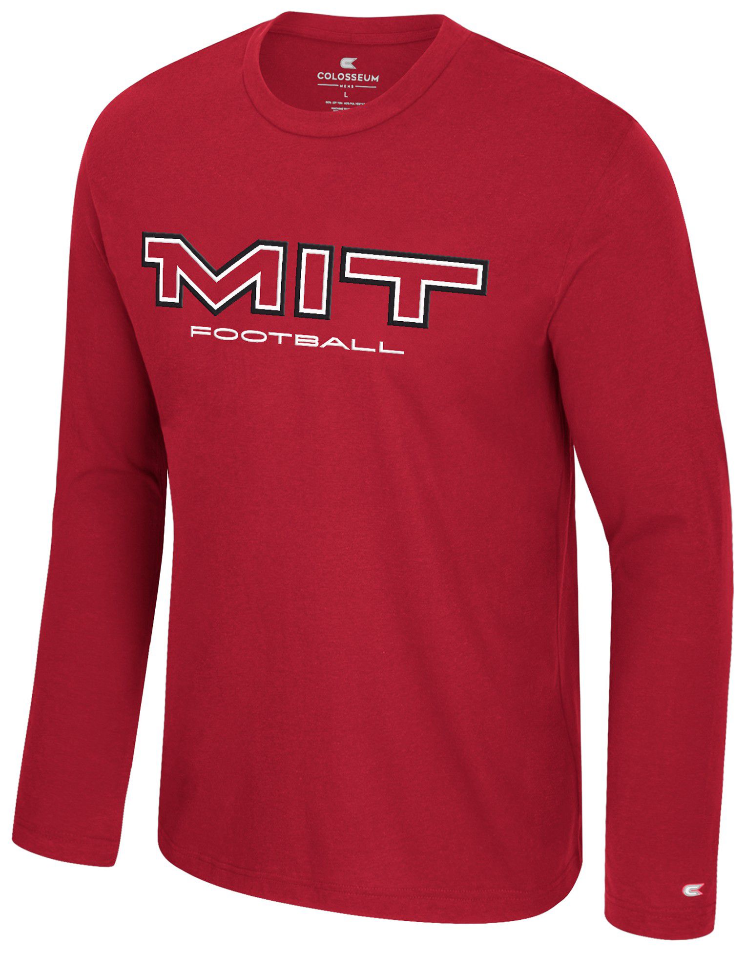 Colosseum Men's MIT Engineers Cardinal Bar Long Sleeve T-Shirt