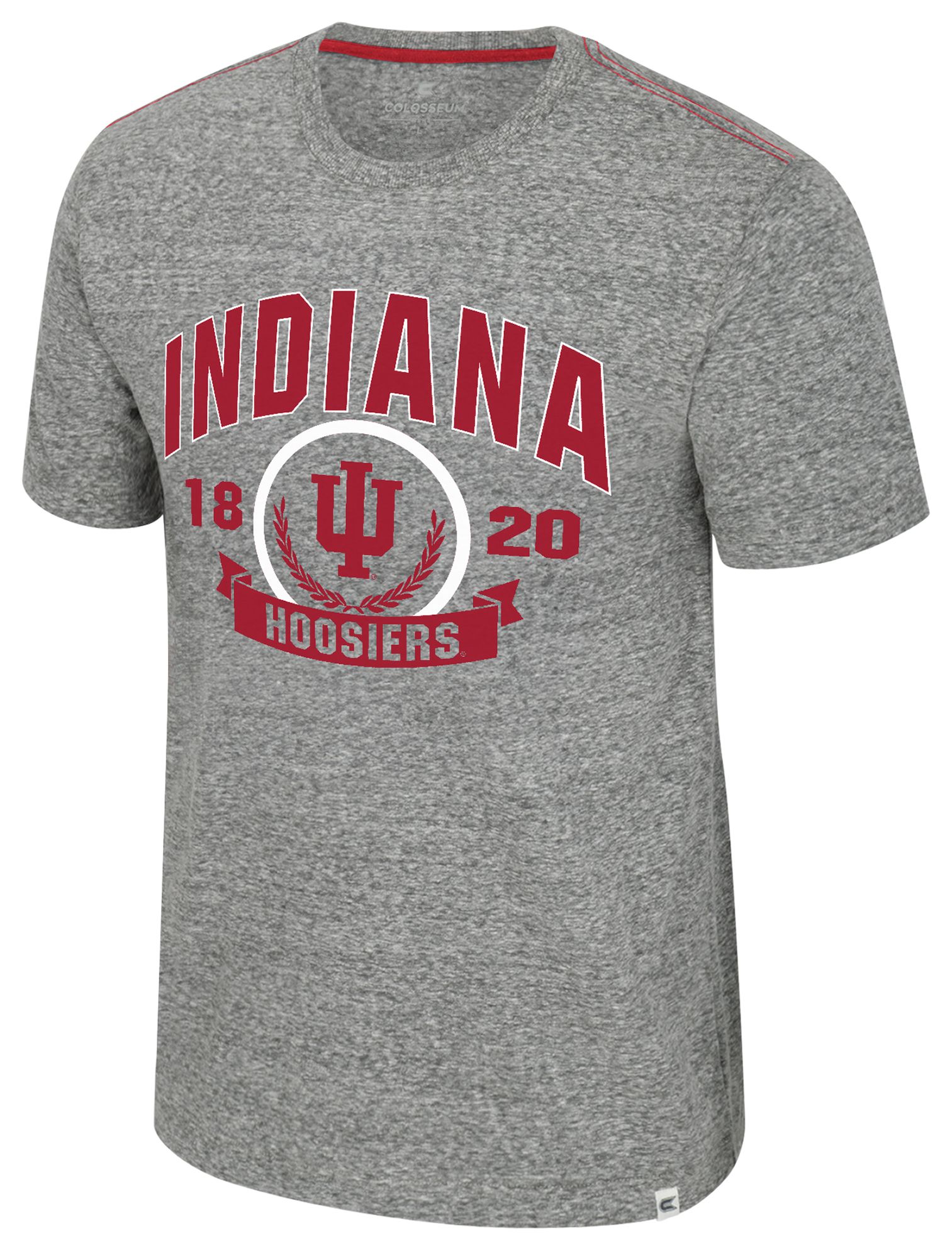Colosseum Men's Indiana Hoosiers Heather Grey Pop Pop Short Sleeve T-Shirt