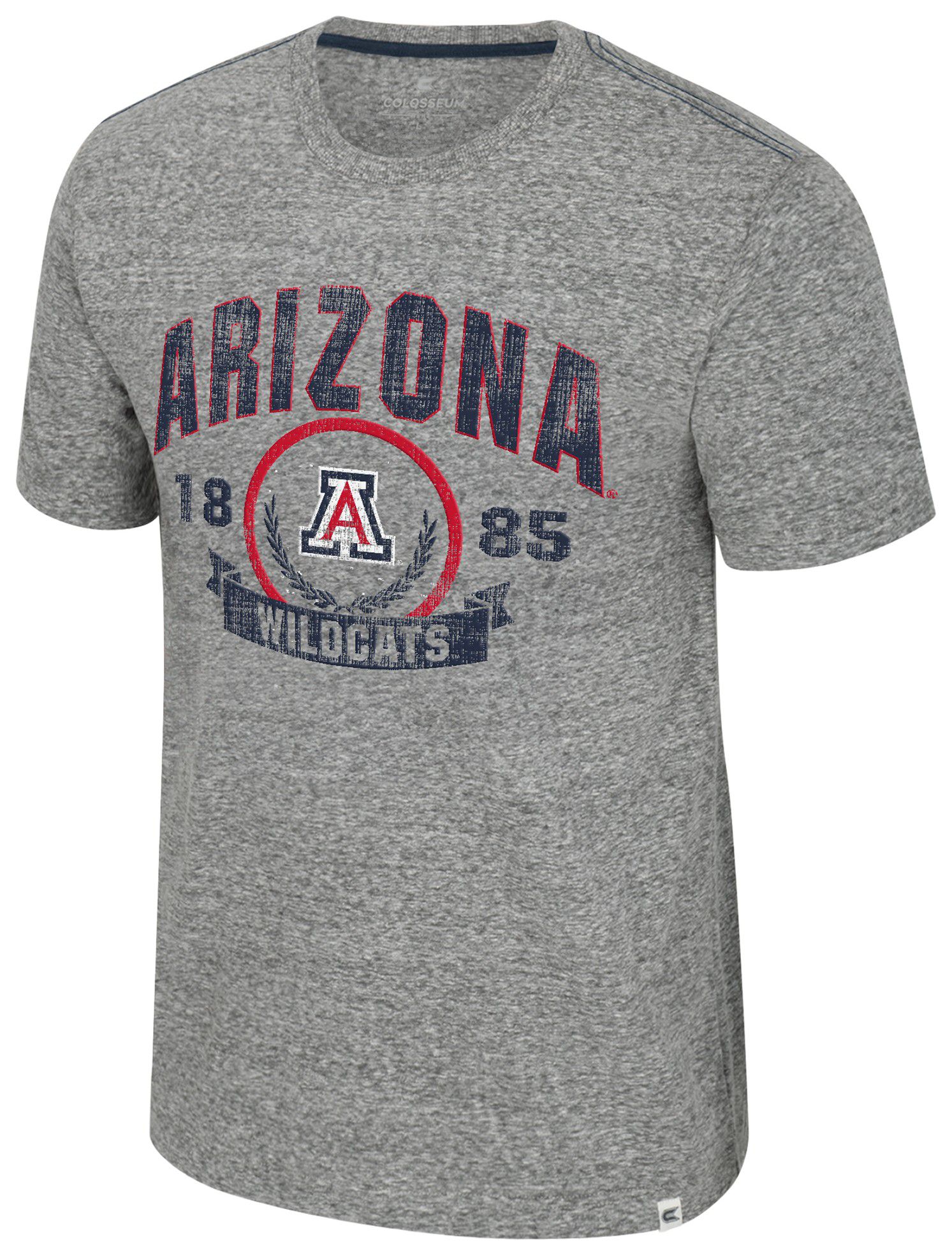Colosseum Men's Arizona Wildcats Heather Grey Pop Pop Short Sleeve T-Shirt