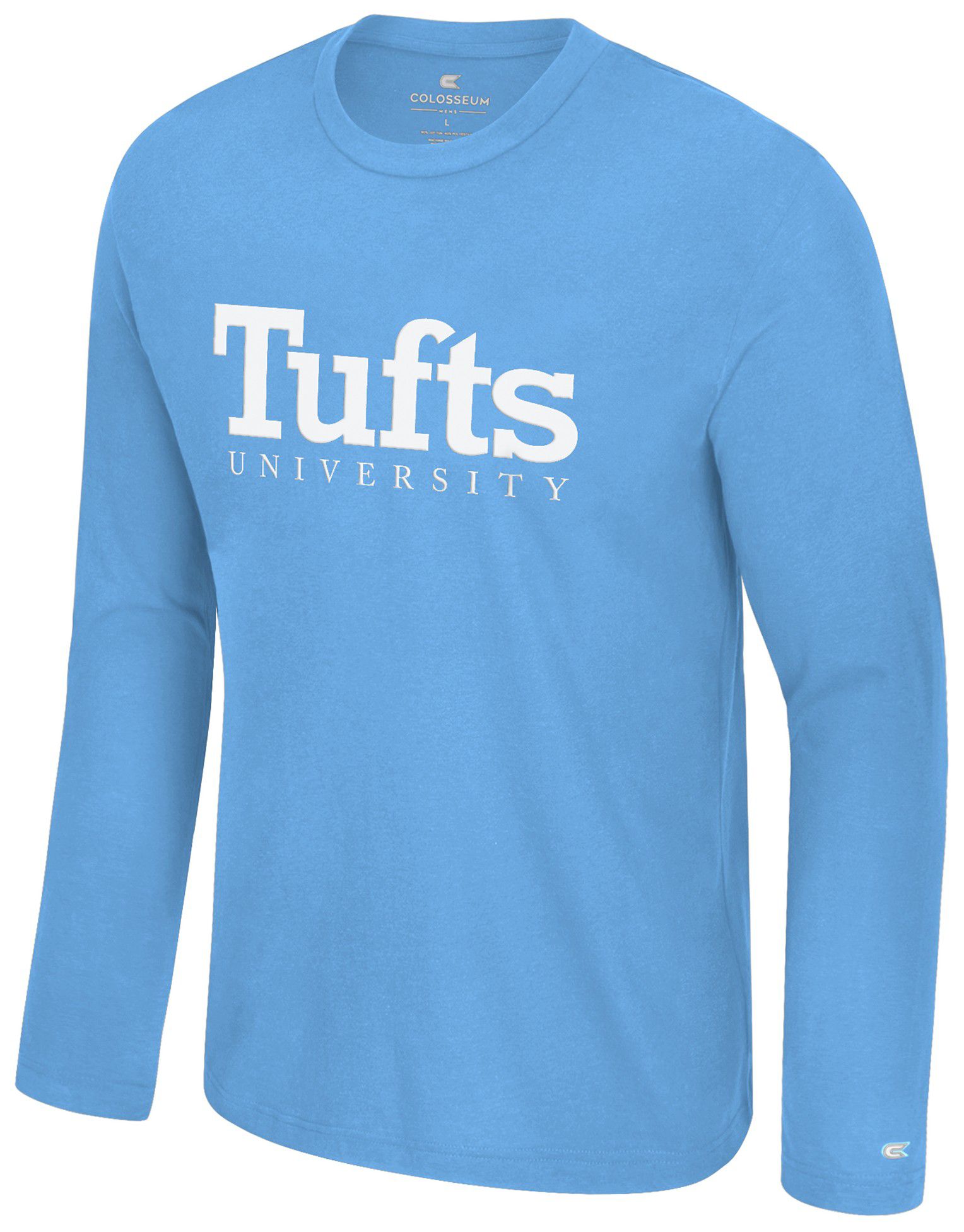 Colosseum Men's Tufts Jumbos Blue Bar Long Sleeve T-Shirt