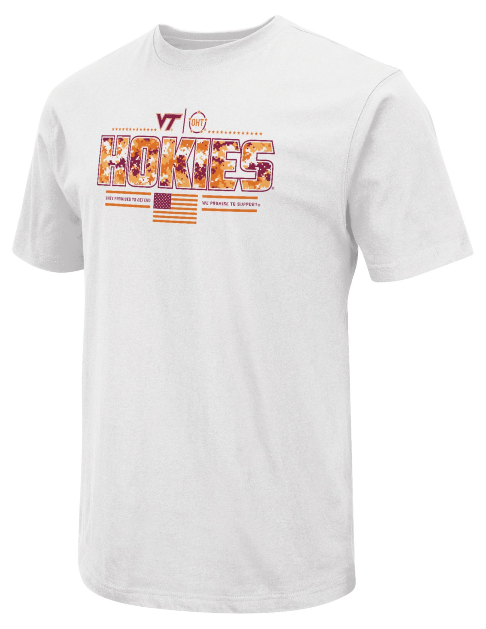 Colosseum Men's Virginia Tech Hokies White White Effect T-Shirt