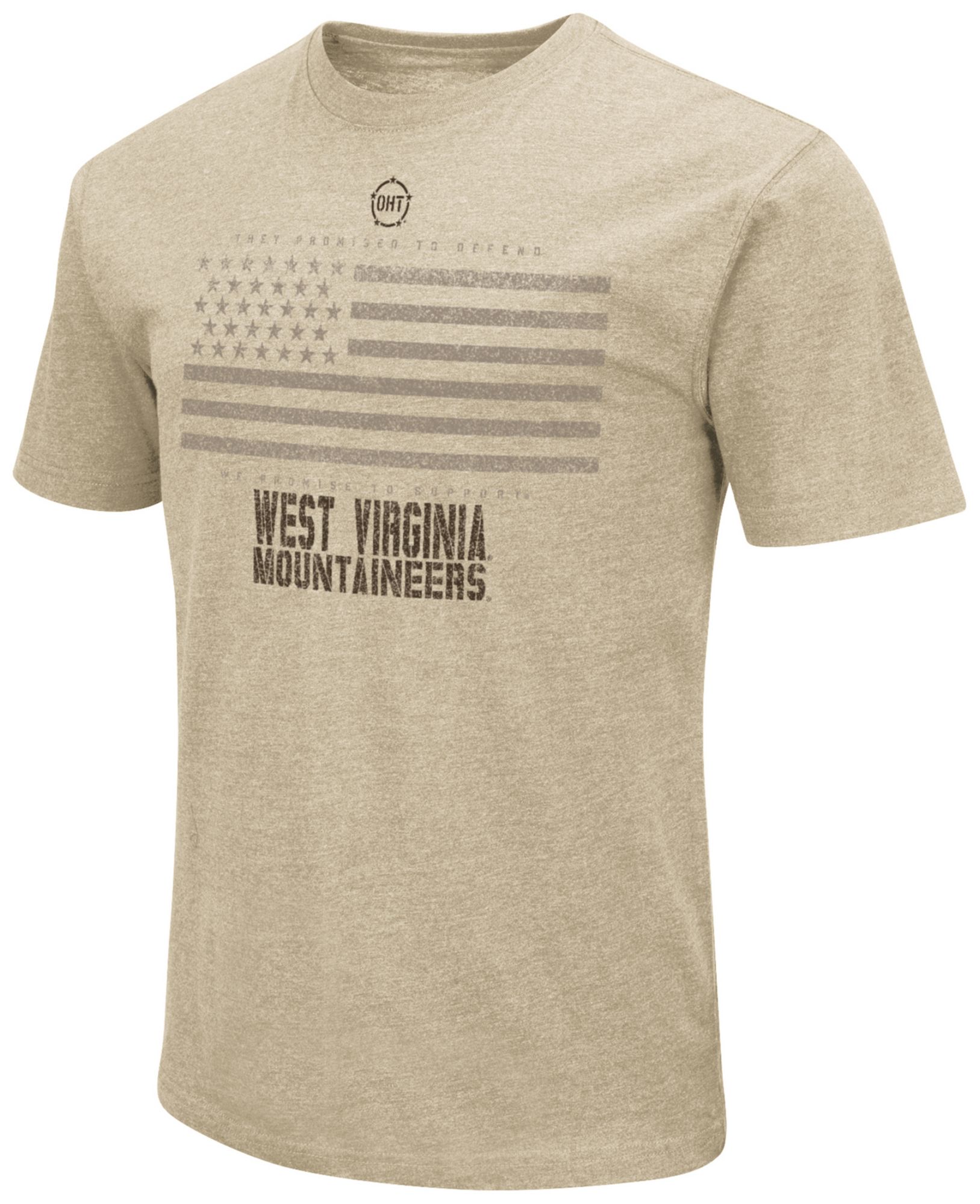 Colosseum Men's West Virginia Mountaineers Heather Oatmeal Active Duty T-Shirt