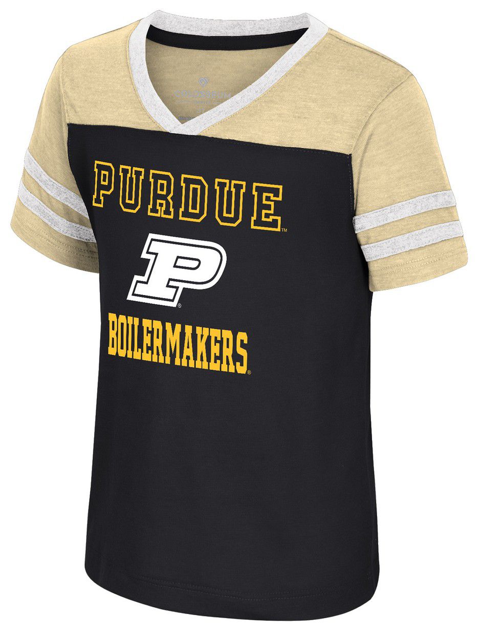 Colosseum Toddler Purdue Boilermakers Black Bling 2T Short Sleeve T-Shirt
