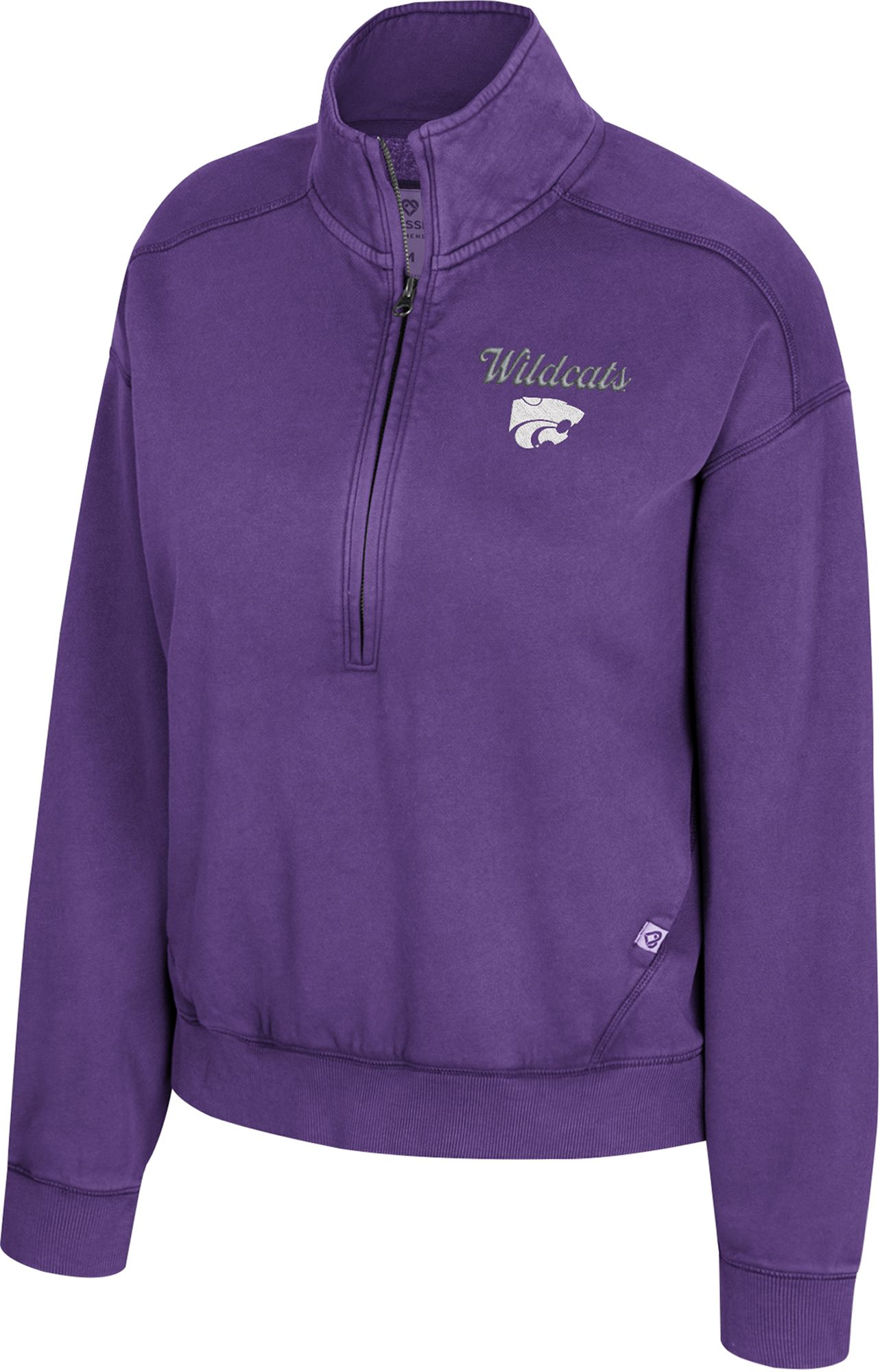 Colosseum Women's Kansas State Wildcats Purple Camille Half-Zip Fleece Sweatshirt