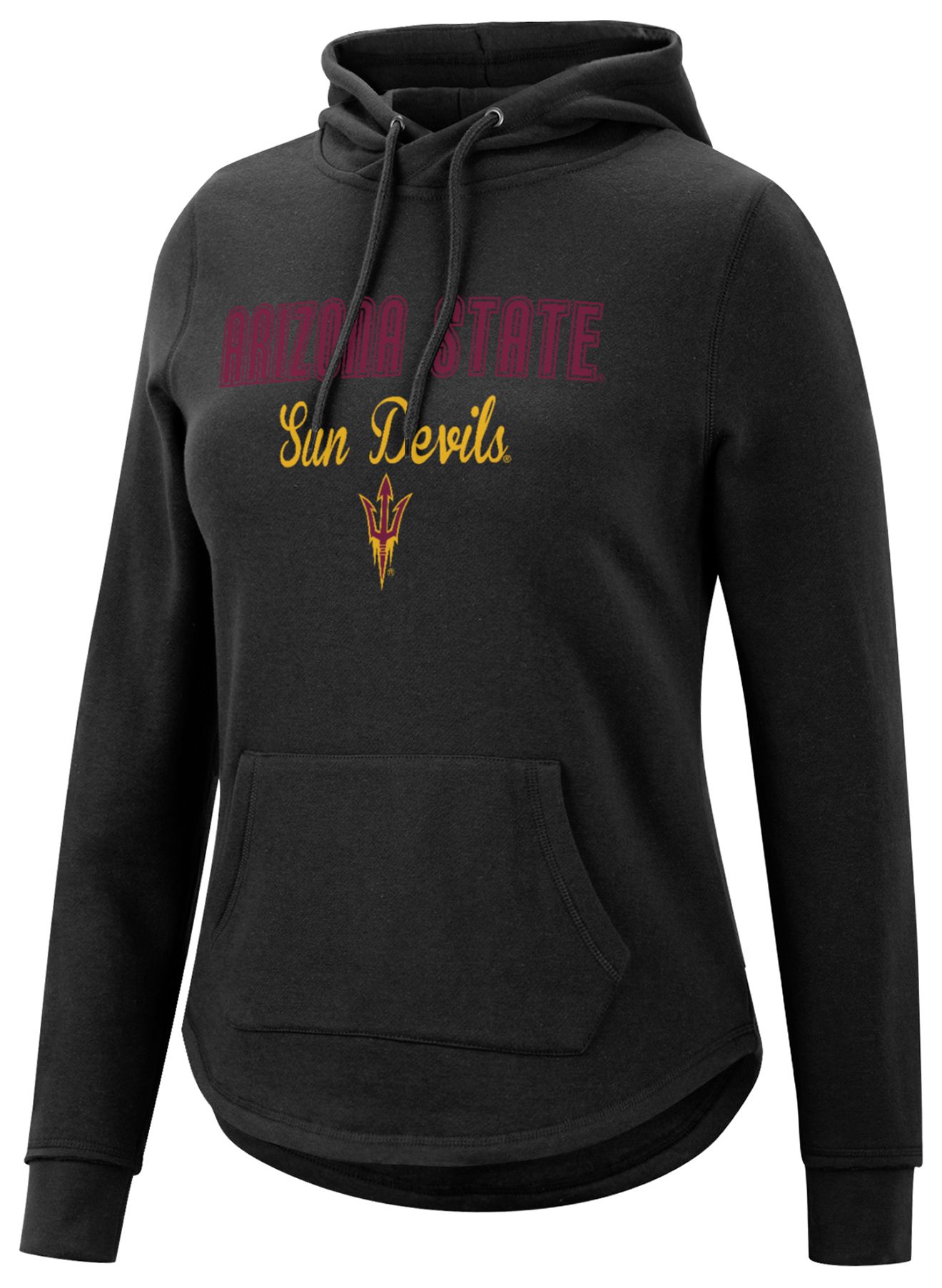 Colosseum Women's Arizona State Sun Devils Black Crossover Hoodie - Black