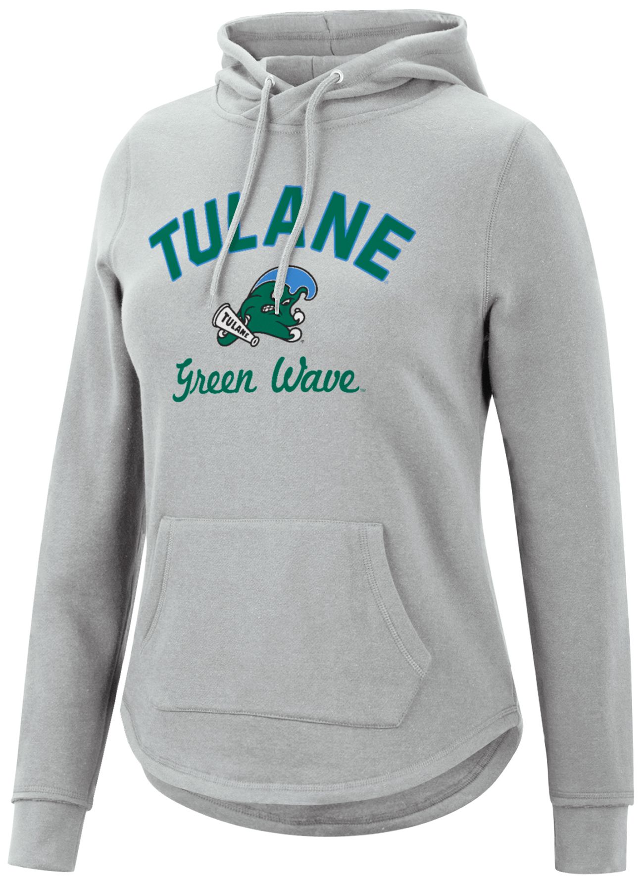 Colosseum Women's Tulane Green Wave Gray Hoodie