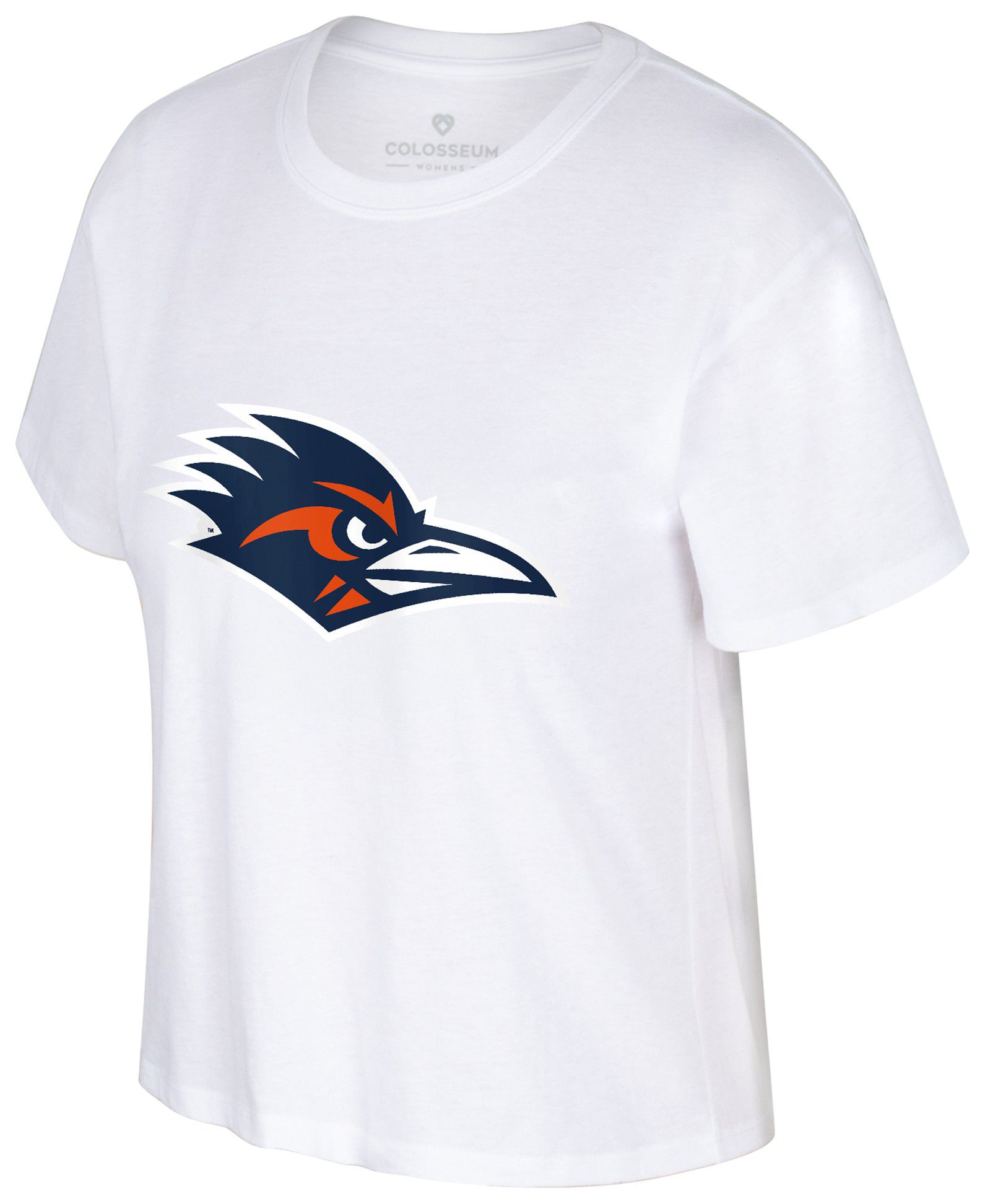 Colosseum Women's UT San Antonio Roadrunners White Cropped Promo Short Sleeve T-Shirt