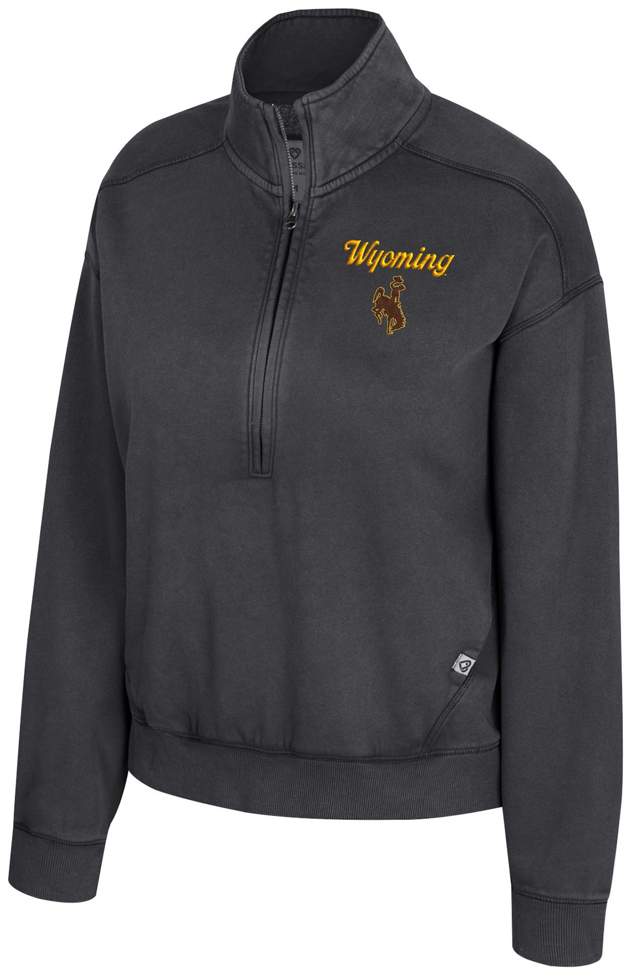 Colosseum Women's Wyoming Cowboys Brown Camille Half-Zip Fleece Sweatshirt